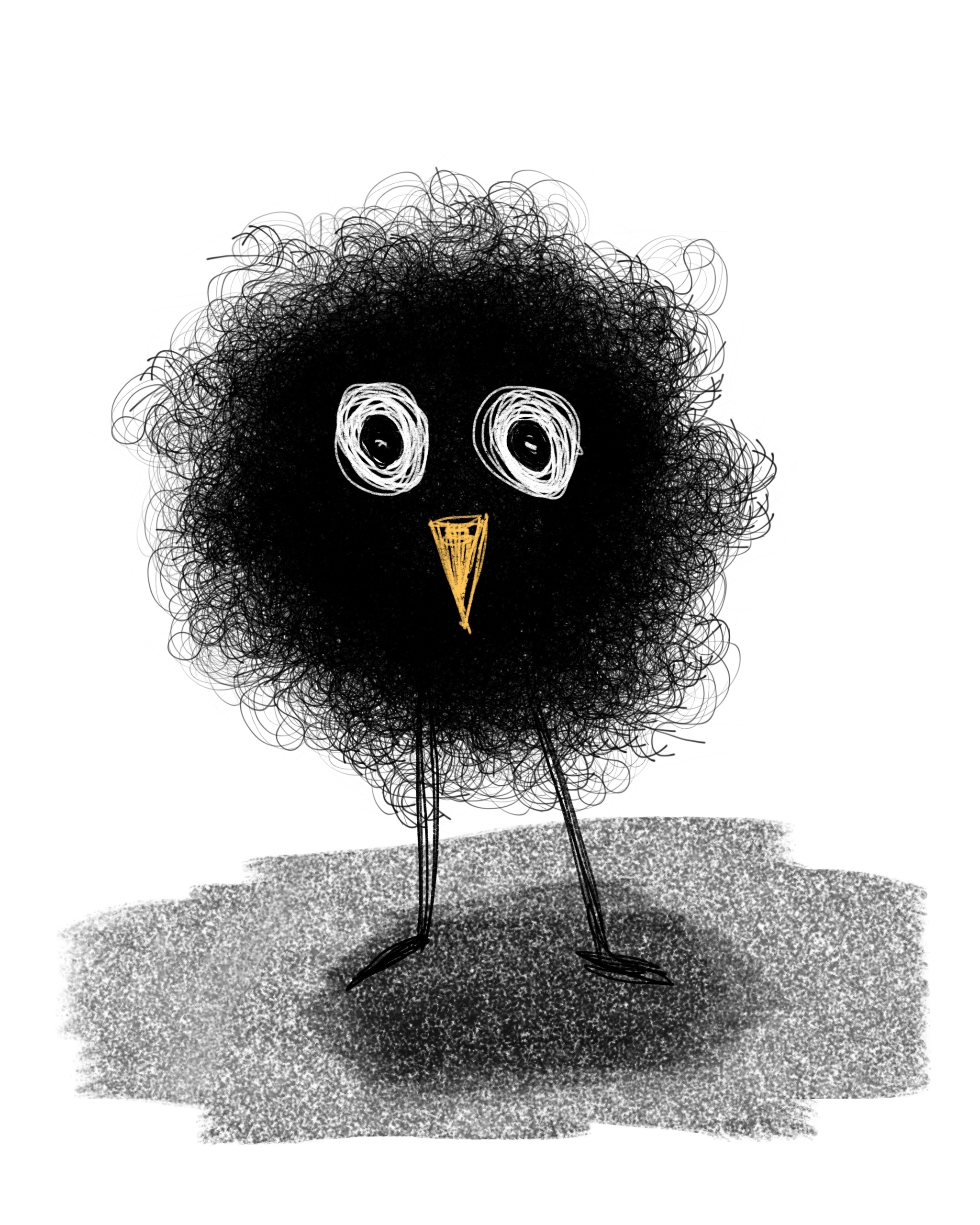 Little yellowmouth - My, Yellowrothic, Birds, Art, Illustrations, Drawing, Digital drawing