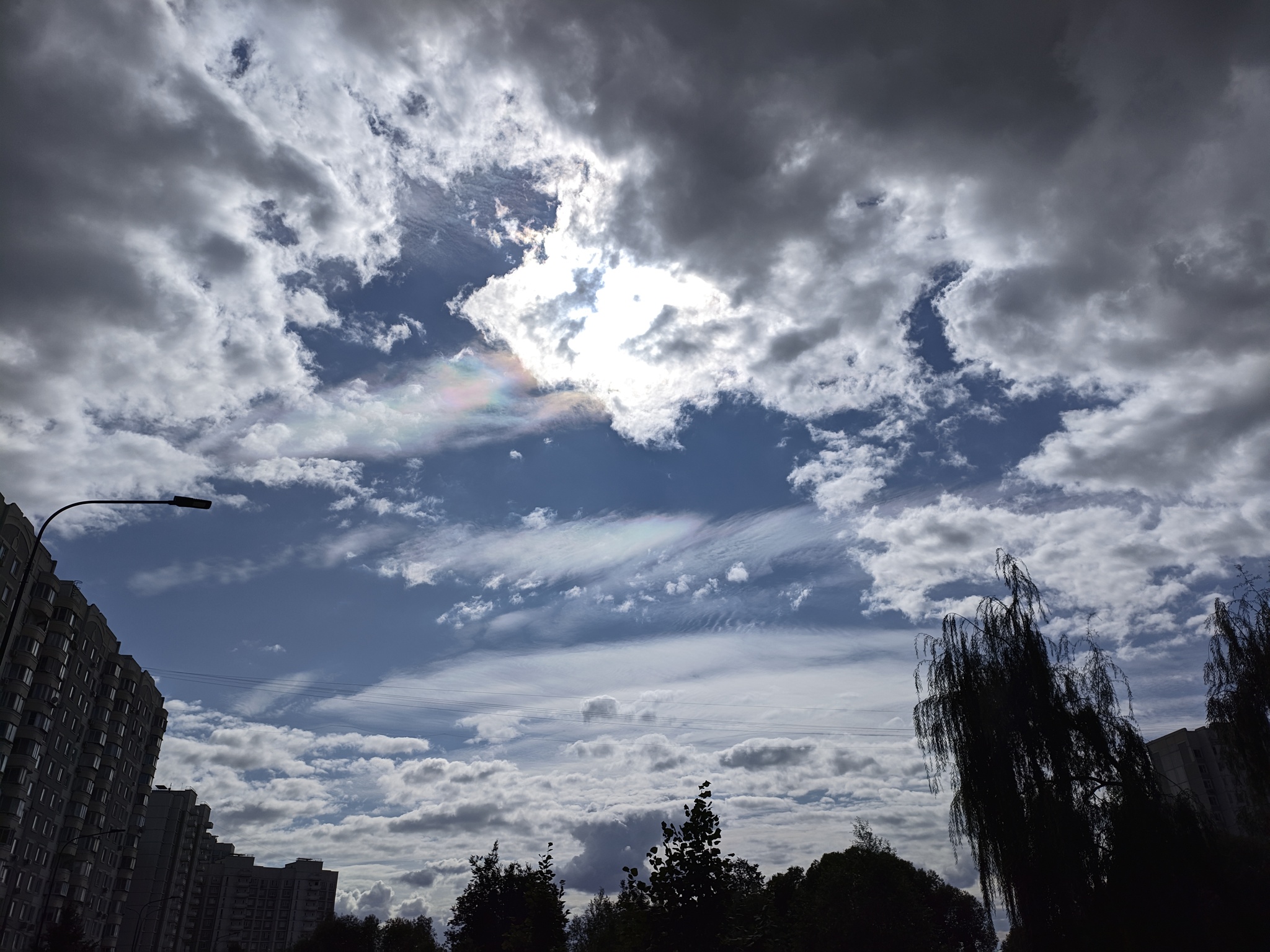 Перламутровые облака в Москве - Моё, Мобильная фотография, Перламутровые облака, Небо, Длиннопост