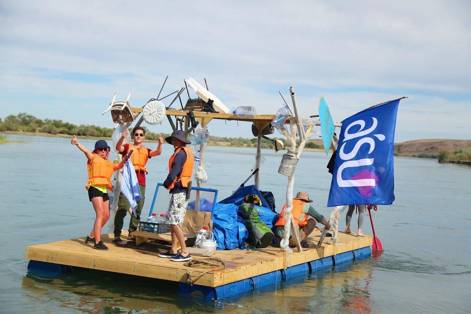 Thrash Fleet. New environmental campaign in Kazakhstan - My, Nature, Ecology, Kazakhstan, Ili River, Raft, Garbage, Waste, Longpost