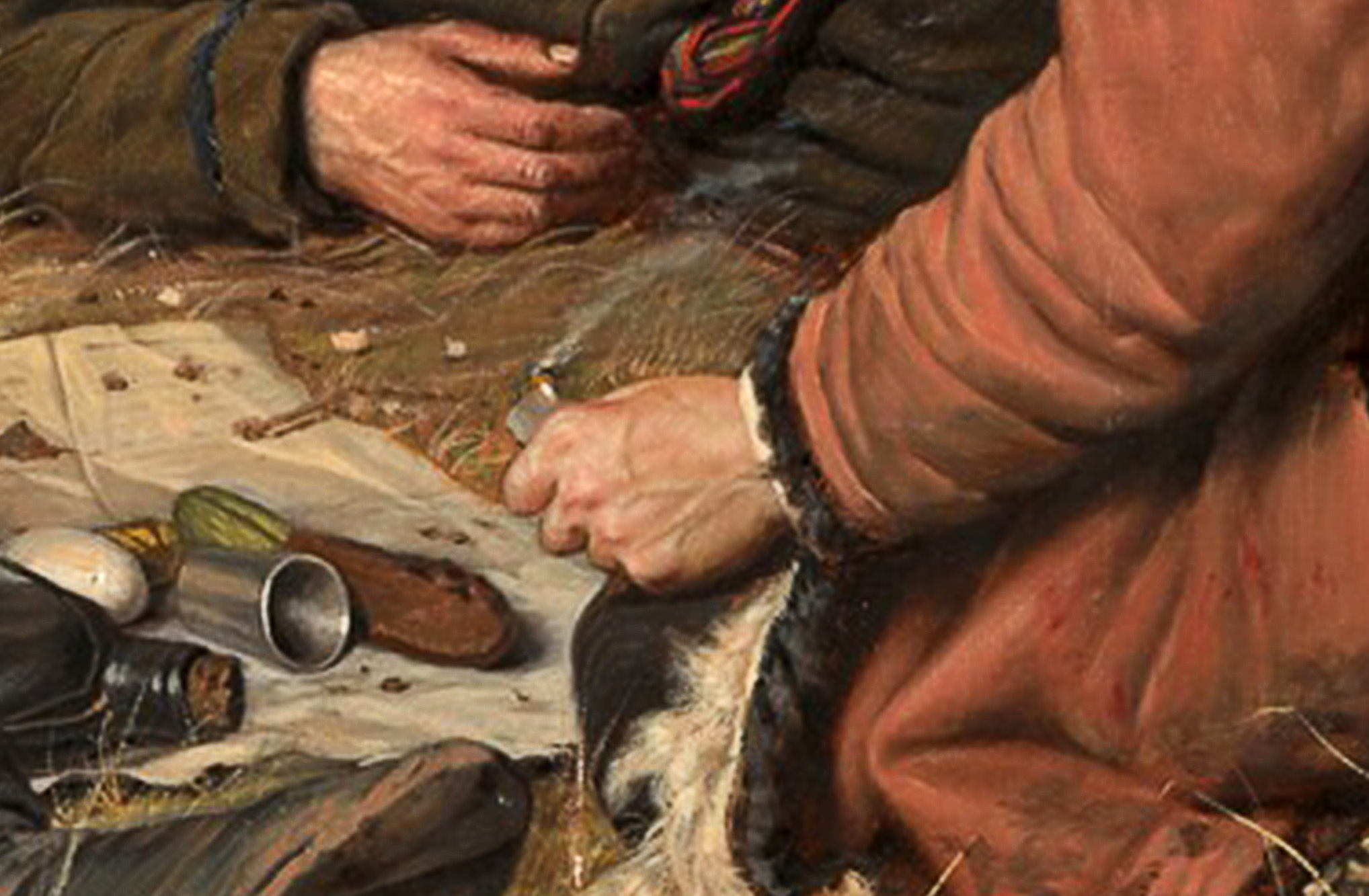 Wrong (?) gun in Perov's painting Hunters at Rest - Painting, Halt Hunters, Gun, Критика, Hunting, Longpost