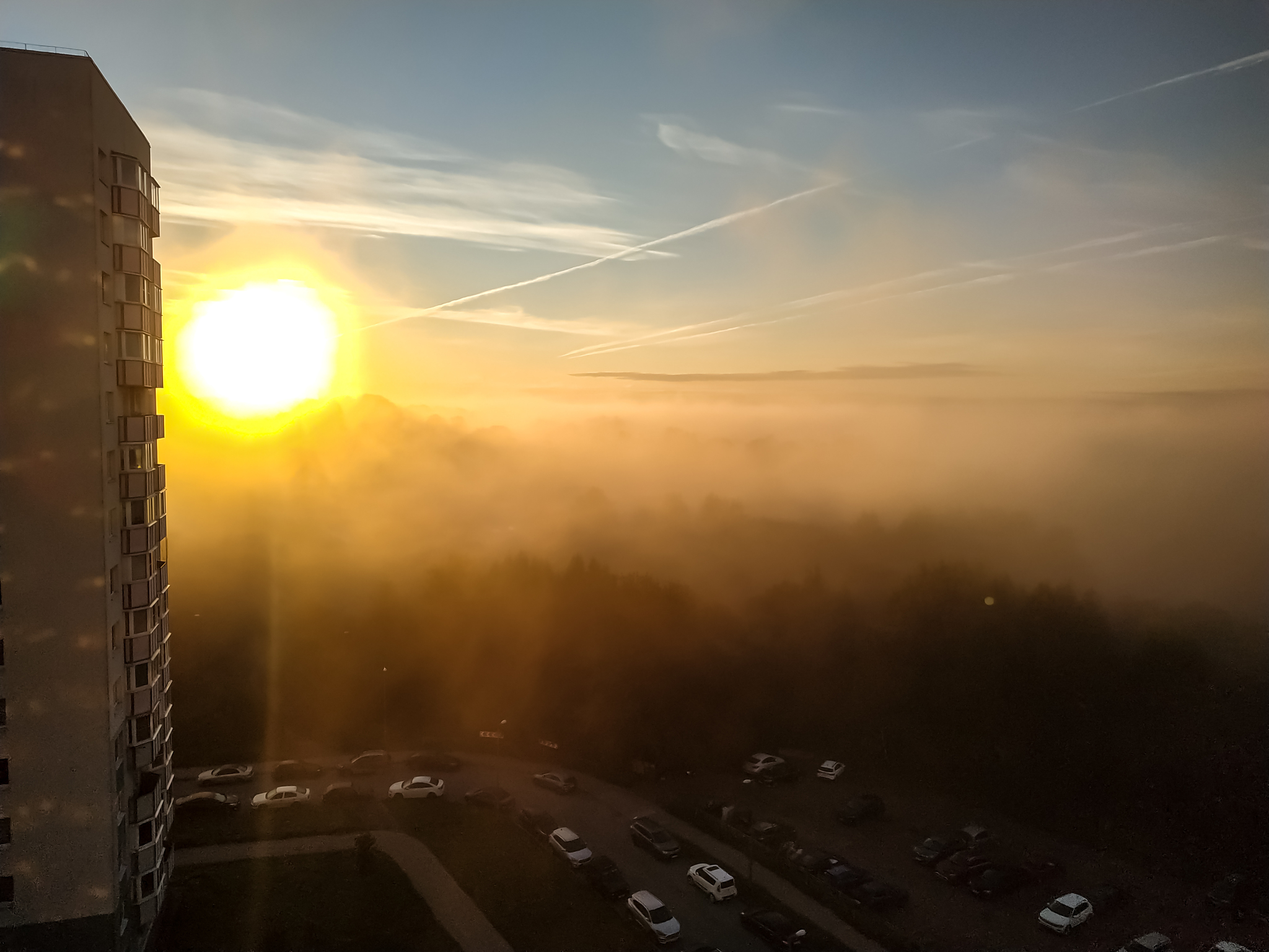 Во власти тумана - Моё, Туман, Санкт-Петербург, Мобильная фотография, Фотография, Утро, Рассвет, Длиннопост