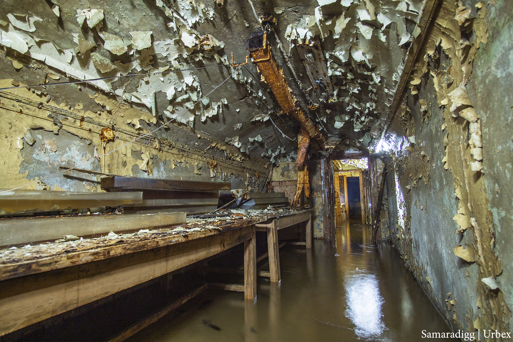 Our dilapidated communication bunker was also flooded - My, Urbanphoto, Abandoned, Bunker, Soviet, Ministry of Emergency Situations, civil defense, Bomb shelter, Digger, , Samara, Politics, Made in USSR, Russia, Hermetic door, The Great Patriotic War, Story, History of the USSR, Subway, Longpost