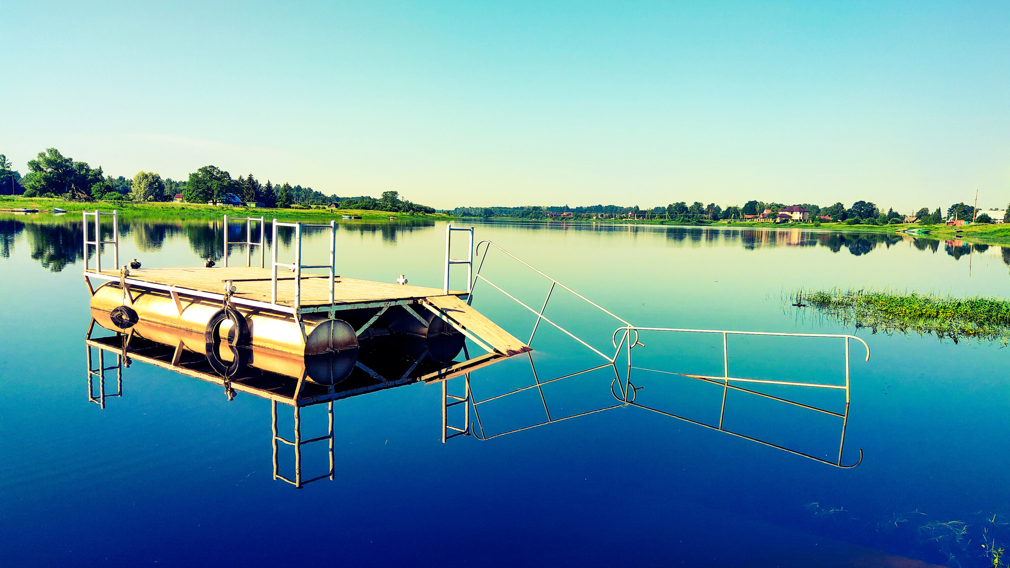 Tigoda River - My, River, Bridge, Mobile photography, Nature, beauty, Fishermen, Summer, The sun, , Graphically, Longpost