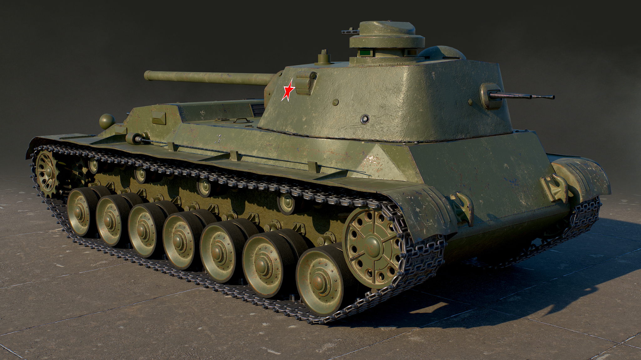 Soviet tank A-44 - My, 3DS max, Textures, Pbr, Tanks, Render, 3D modeling, Longpost