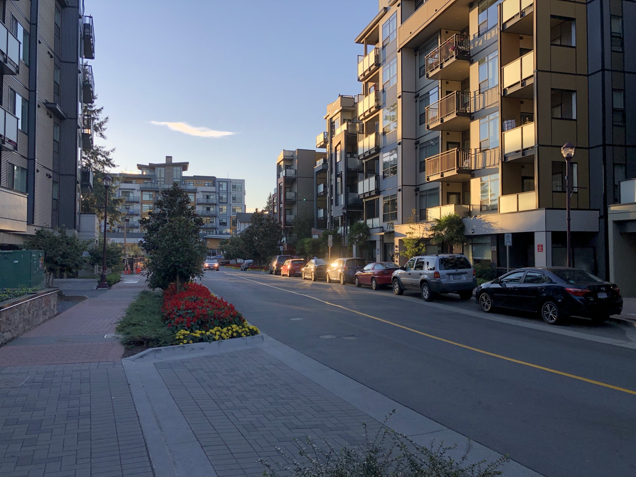 Canada - My, Canada, Town, The street, Road, Car, Tesla, House, A life, , beauty, Longpost