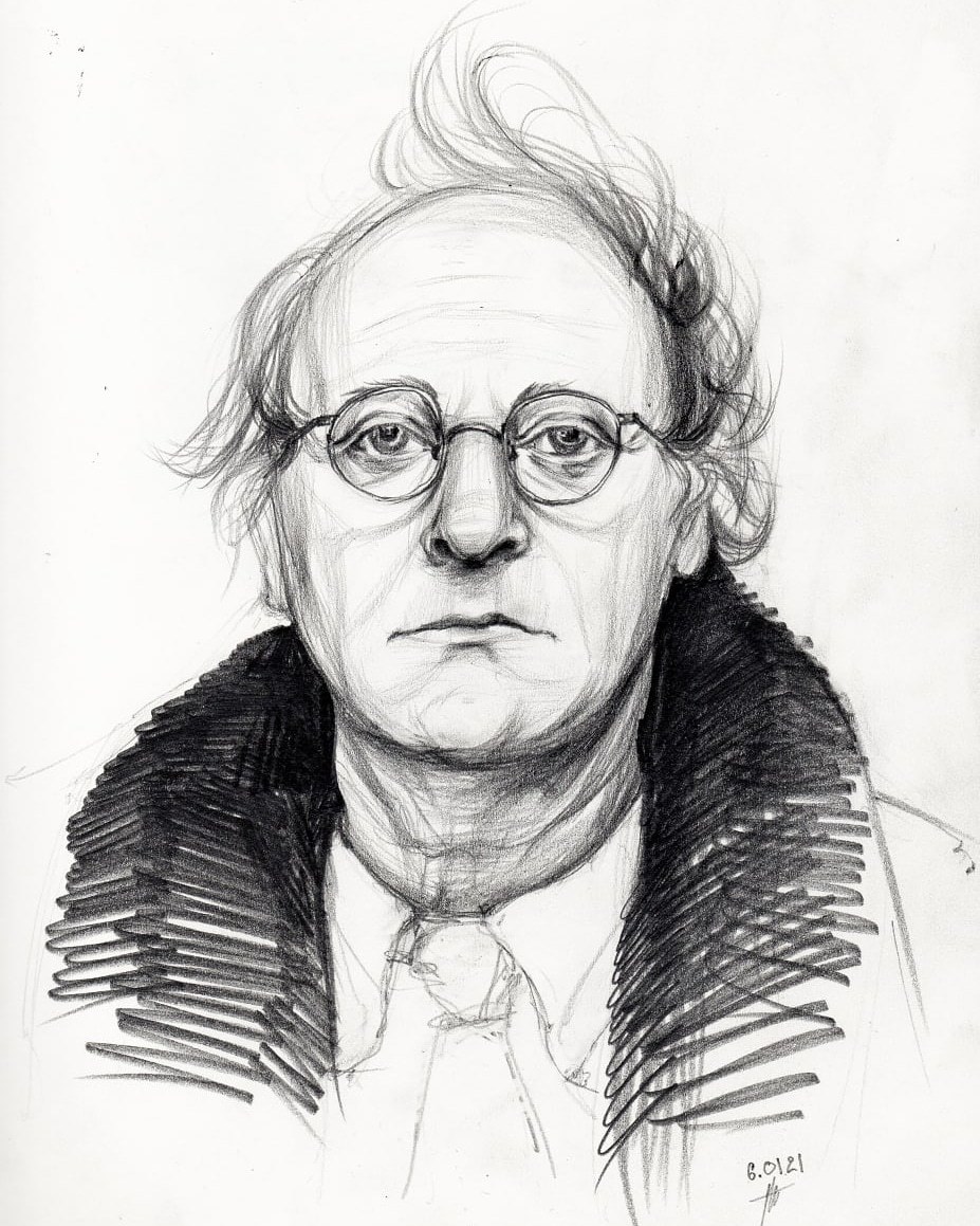 Joseph Brodsky - My, Portrait, Drawing, Pencil, Sketch, Joseph Brodsky, Pencil drawing, Graphics