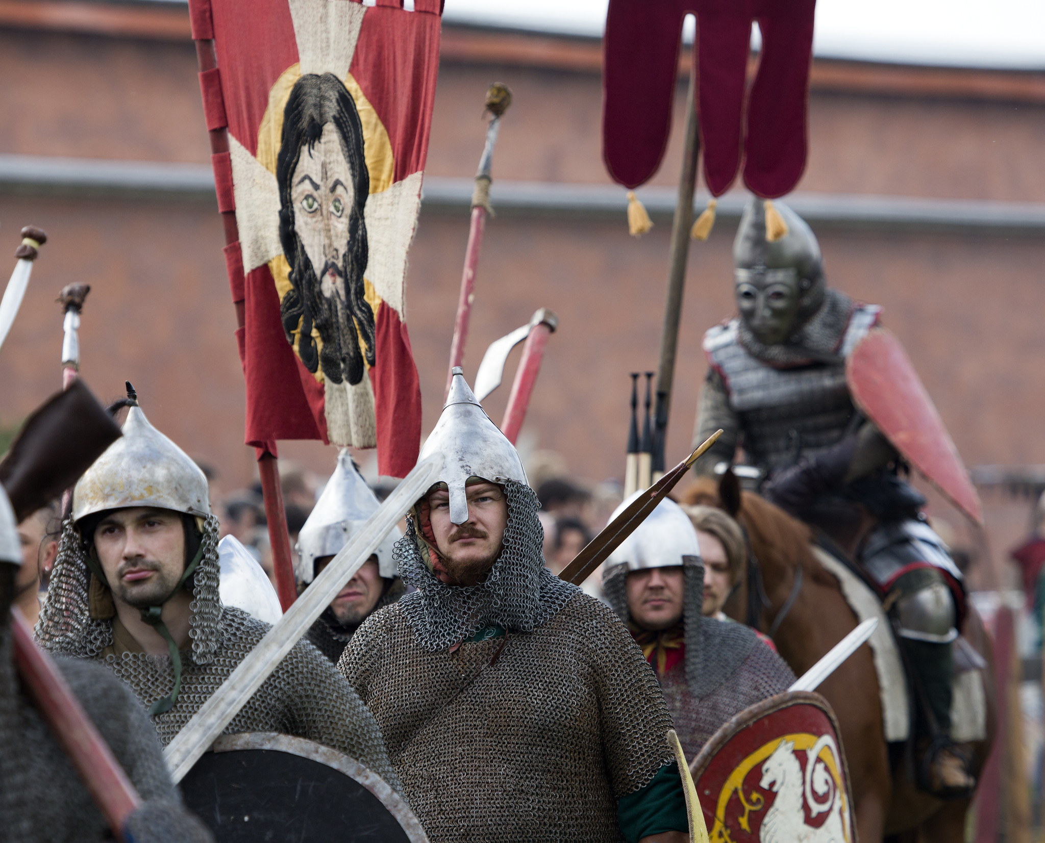 Neva Zaruba - My, Battle, Reconstructors, The photo, Reportage, Saint Petersburg, Neva, The festival, Knights, , Horses, Sword, Longpost