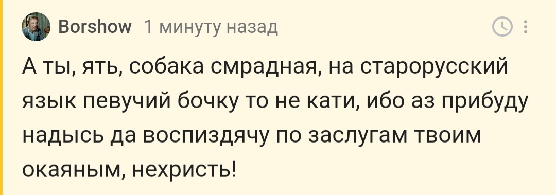 And it seems they were talking about relapses of crimes ... - Srach, Old Russian language, Humor, Unexpected turn, Comments on Peekaboo, Screenshot