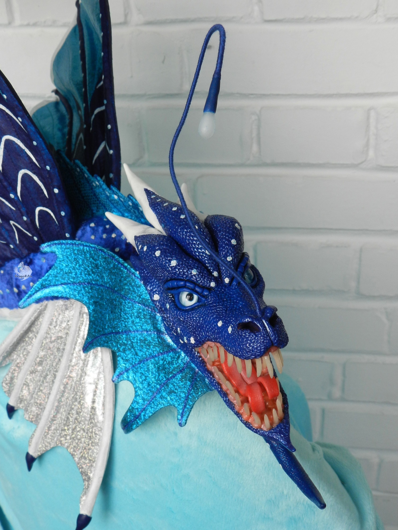 sea ??serpent - My, Handmade, The Dragon, Interior doll, Monster, Needlework without process, Longpost, Video