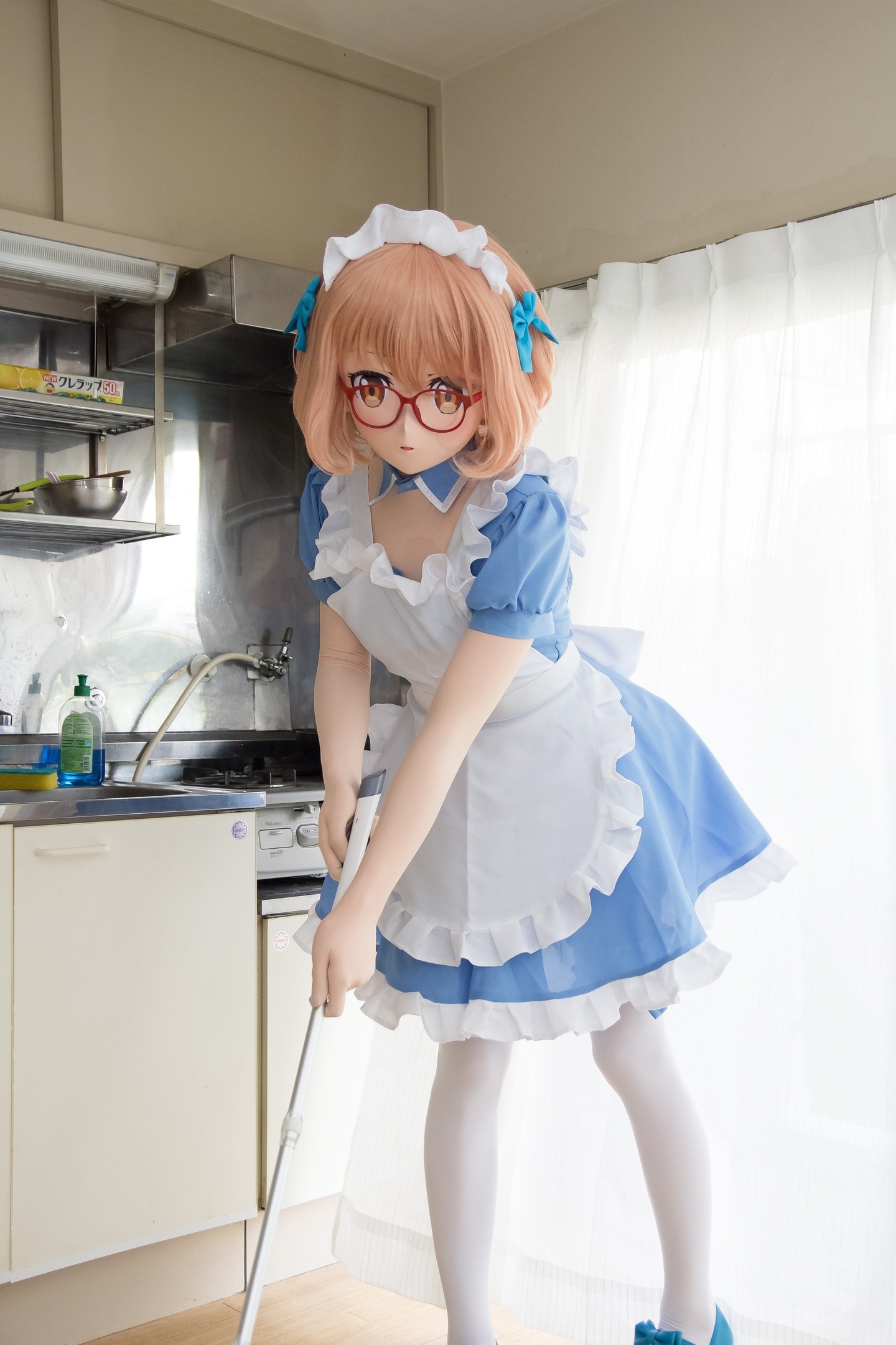 Did you call the maid? - Anime, Cosplay, Kigurumi, Animegao, Kyoukai no kanata, Longpost