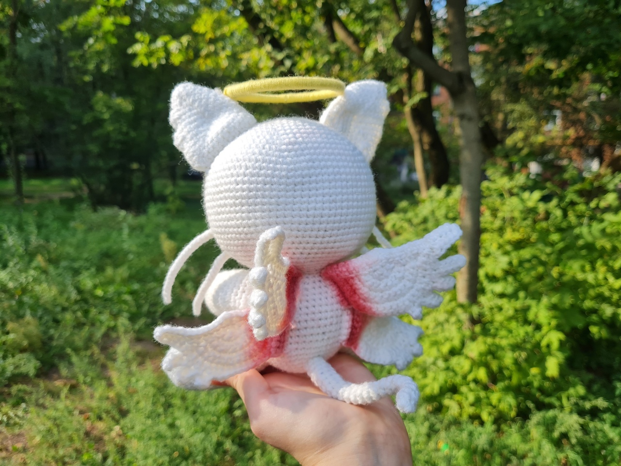 Knitted toy Lilium - My, Knitting, Crochet, Knitted toys, Amigurumi, Customization, Toys, Characters (edit), Handmade, , Angel, With your own hands, Needlework without process, Longpost