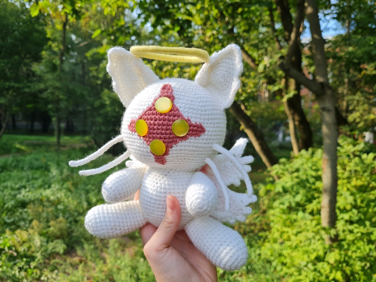 Knitted toy Lilium - My, Knitting, Crochet, Knitted toys, Amigurumi, Customization, Toys, Characters (edit), Handmade, , Angel, With your own hands, Needlework without process, Longpost