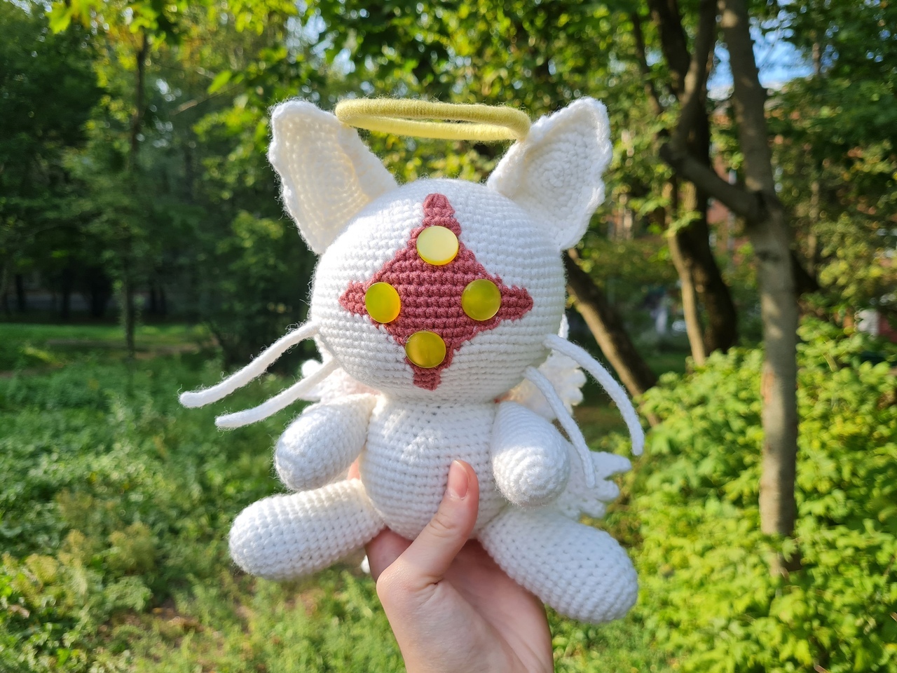 Knitted toy Lilium - My, Knitting, Crochet, Knitted toys, Amigurumi, Customization, Toys, Characters (edit), Handmade, , Angel, With your own hands, Needlework without process, Longpost