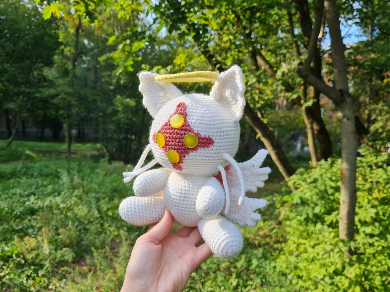 Knitted toy Lilium - My, Knitting, Crochet, Knitted toys, Amigurumi, Customization, Toys, Characters (edit), Handmade, , Angel, With your own hands, Needlework without process, Longpost