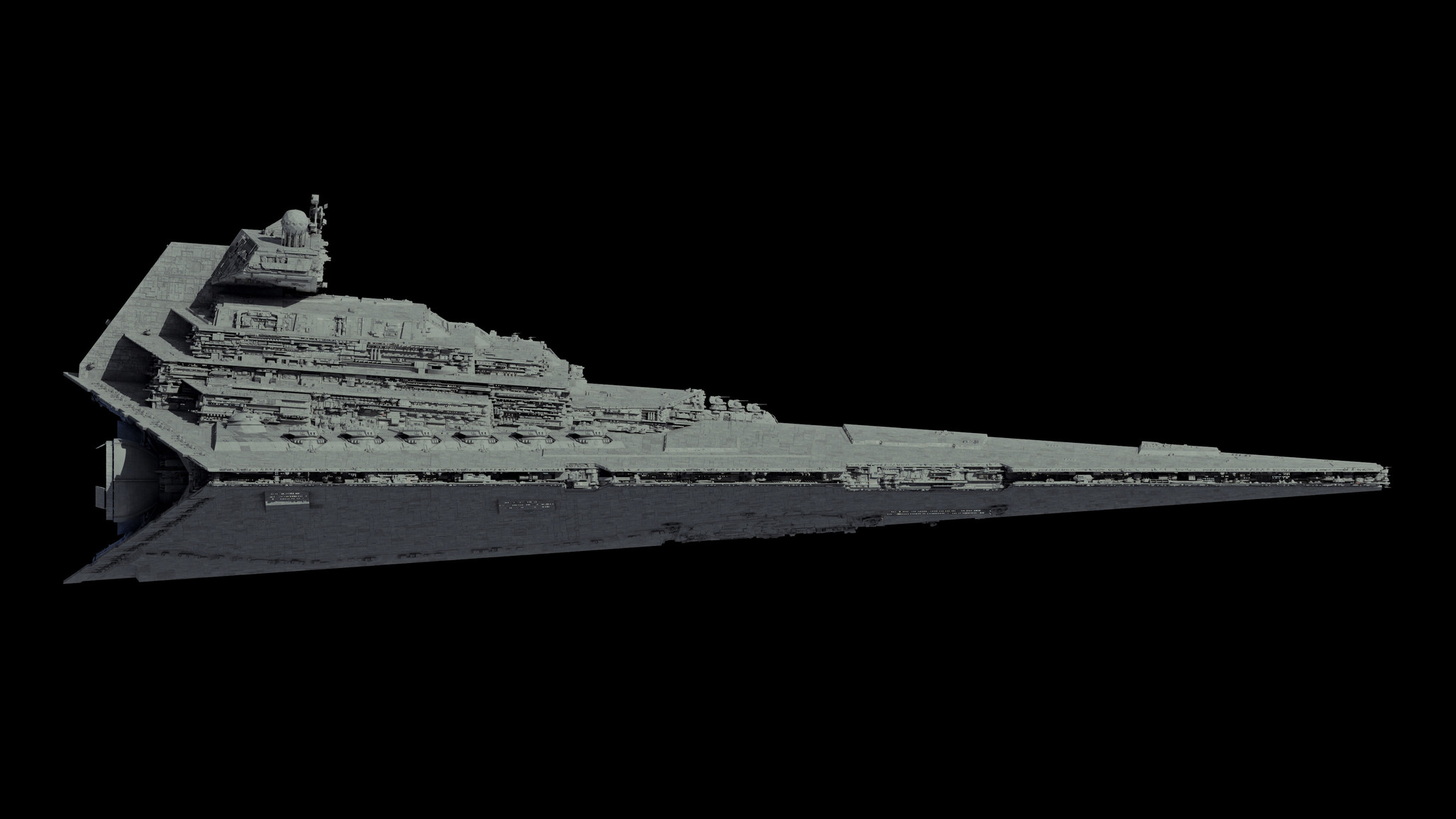 Tector Class Star Destroyer - Star Wars, 3D modeling, Ansel Hsiao, Longpost