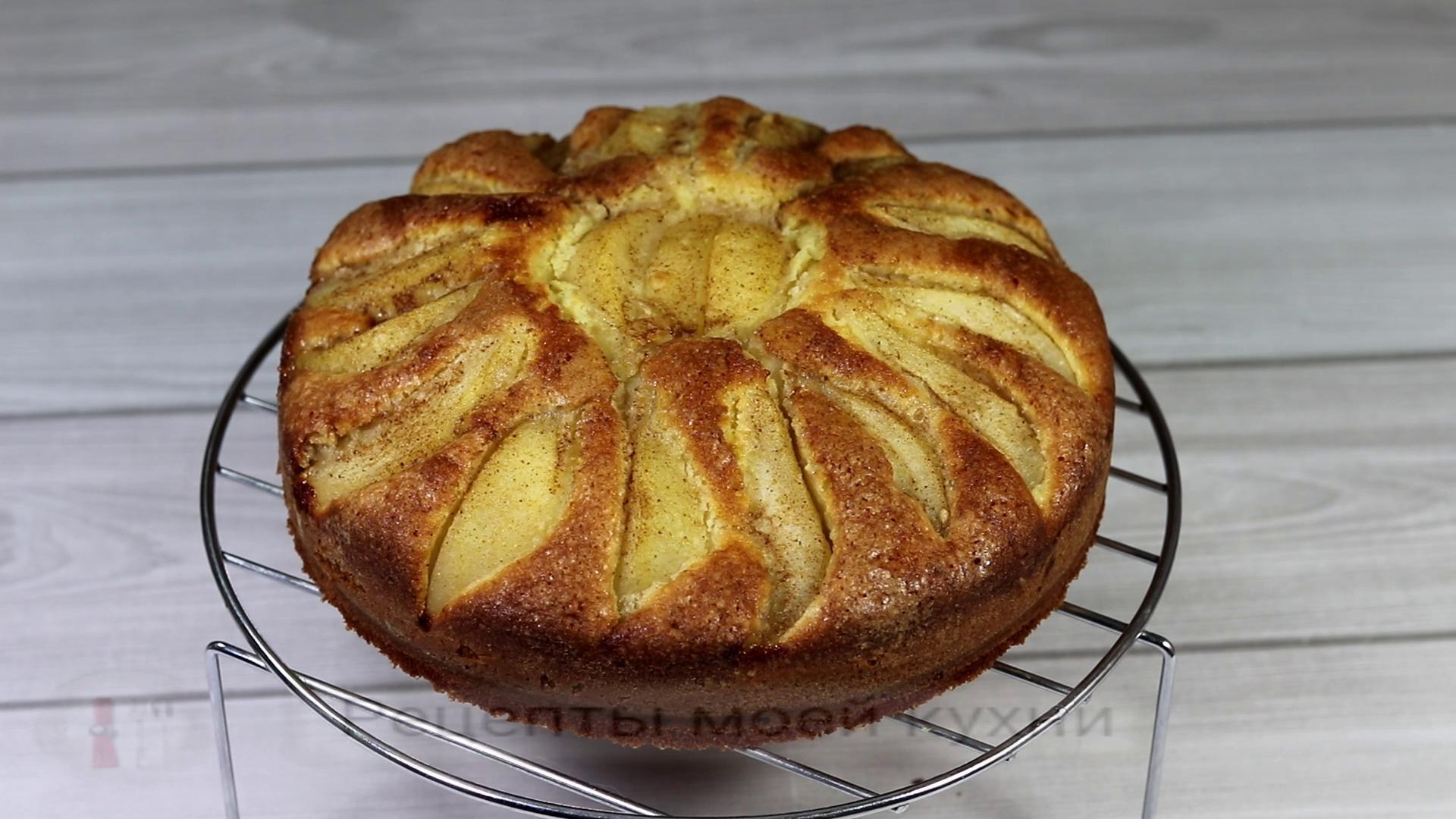 Almond pie with pears - My, Pie, Bakery products, Video, Longpost