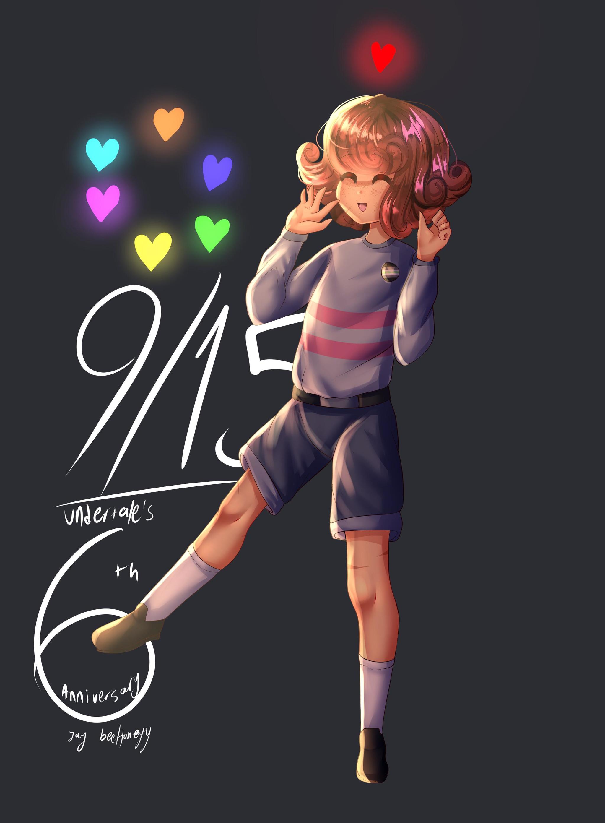 6th Anniversary Art Collection - Undertale, Frisk, Chara, Alltogether, Asriel, Sans, Papyrus, Asgore, , Undyne, Alphys, Games, Art, Longpost