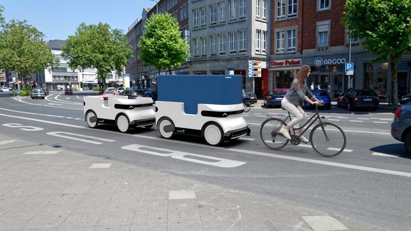 Unmanned electric bicycle trailer launched - Trailer, A bike, Autopilot, Bike path, Technologies, Innovations, IT, Longpost