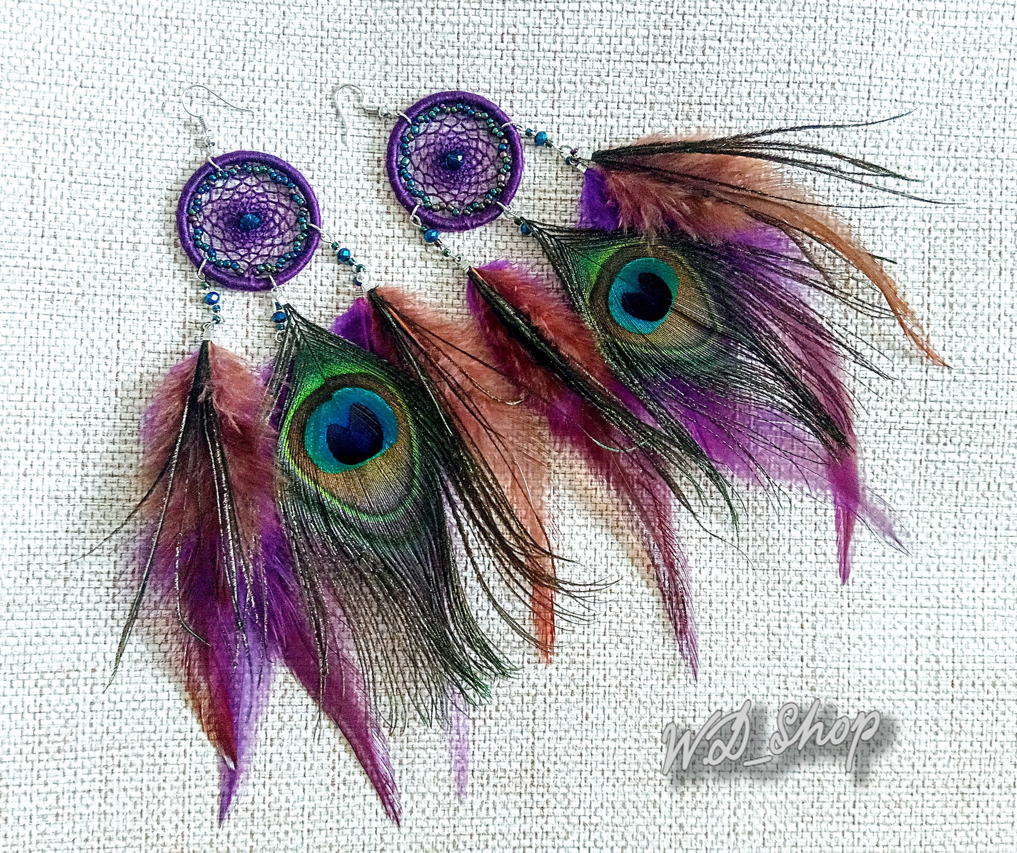 Earrings in the style of Dreamcatcher - My, Dreamcatcher, Creation, Hand mad, Bijouterie, Esoterics, Longpost