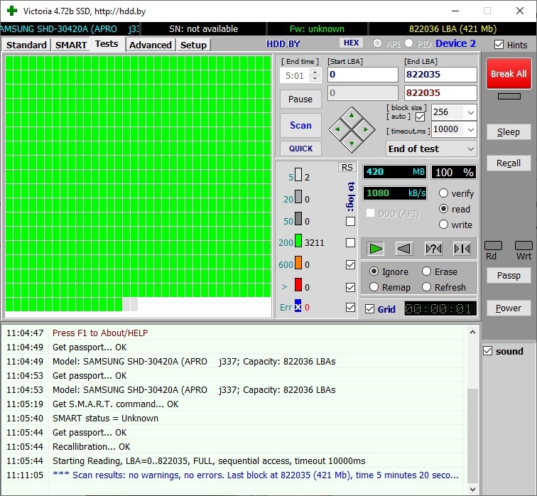 Launching the old Samsung SHD-30420A - My, Old iron, HDD, Samsung, Longpost