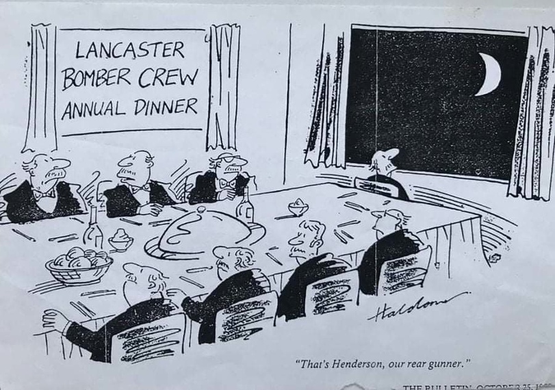 Lancaster bomber crew annual dinner: - The Second World War, Caricature, Humor