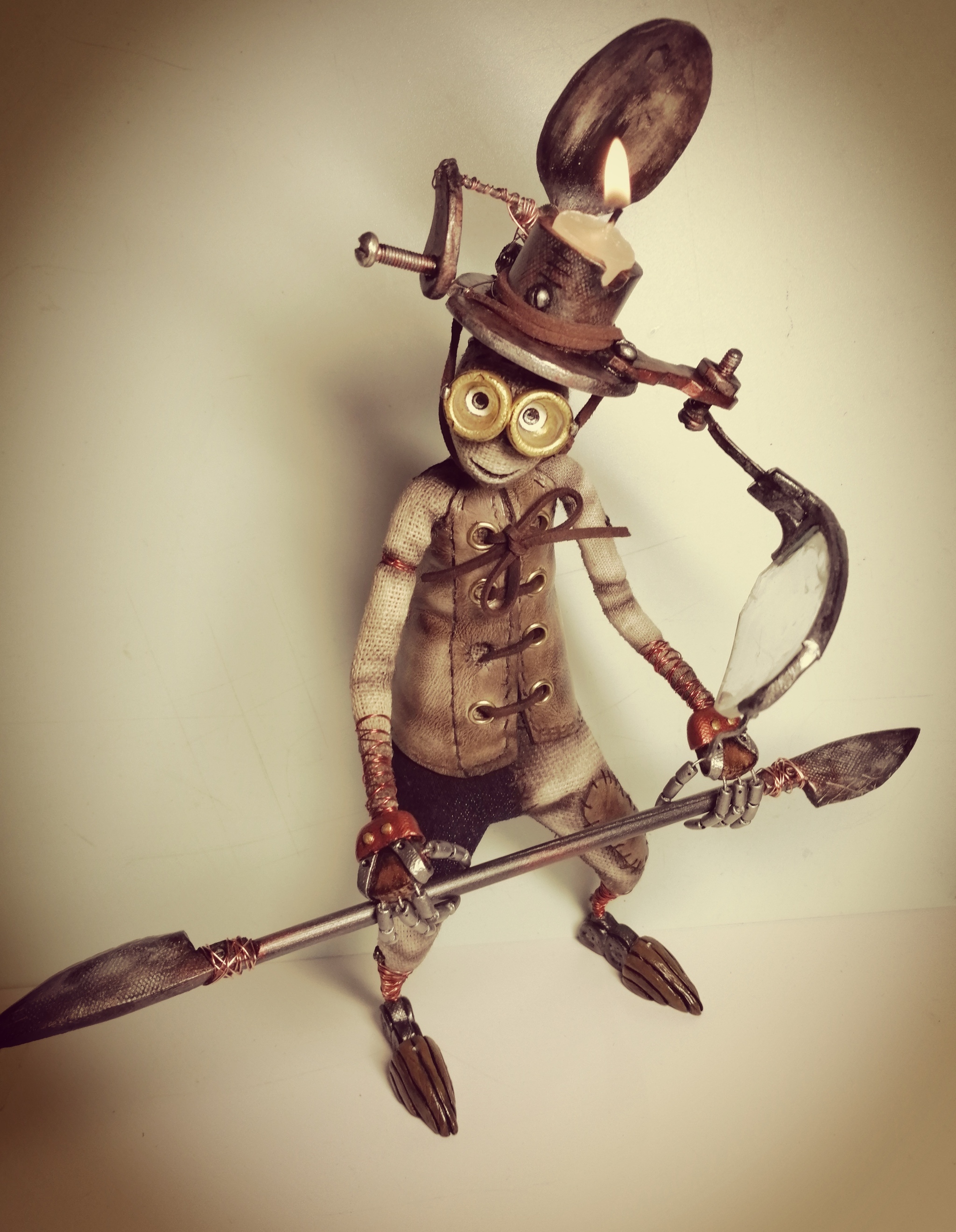 The second is ready - My, Doll, Figurines, Creation, Handmade, Characters (edit), Cartoons, Polymer clay, Mixed media, , Steampunk, Video, Longpost, Nine (cartoon)