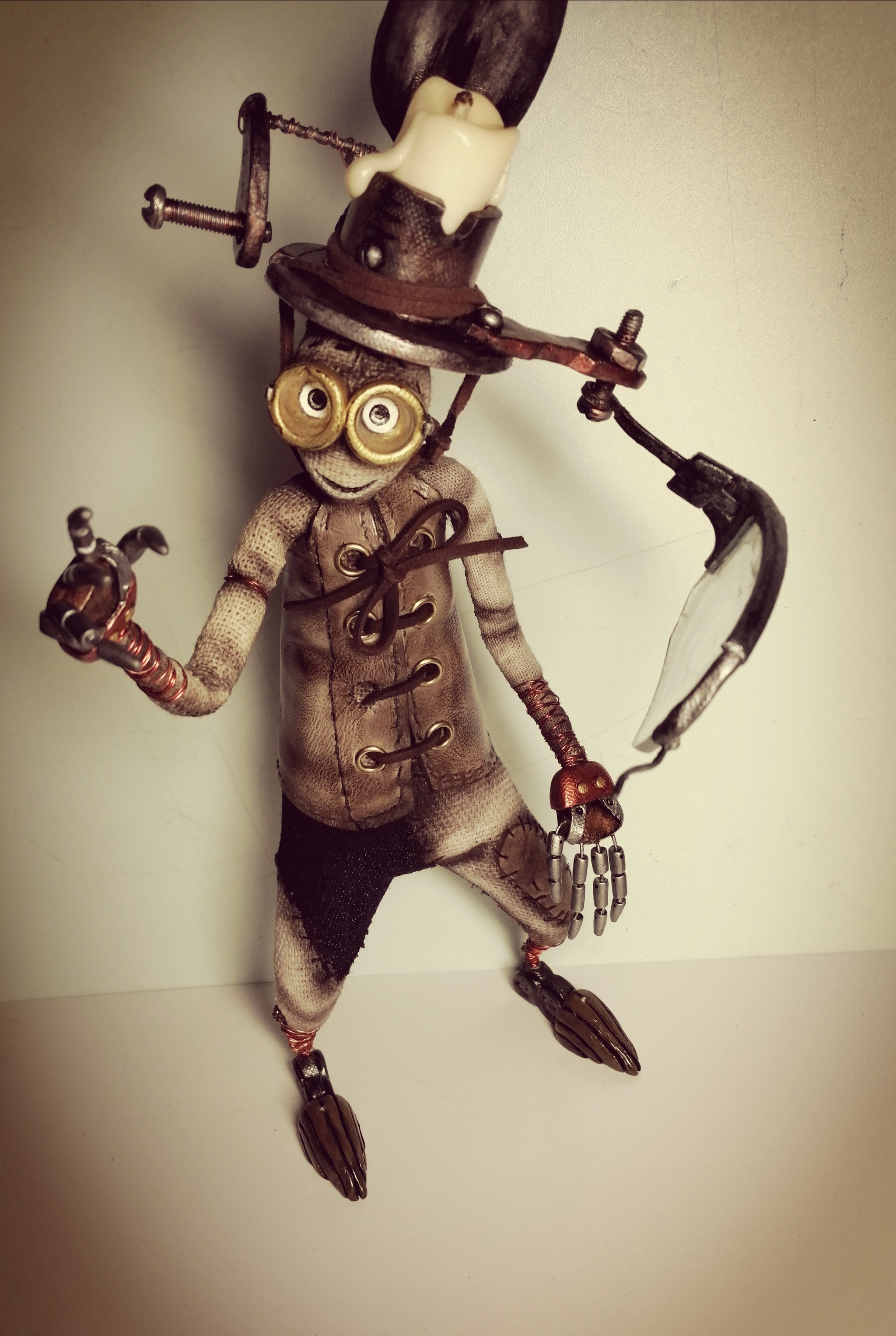 The second is ready - My, Doll, Figurines, Creation, Handmade, Characters (edit), Cartoons, Polymer clay, Mixed media, , Steampunk, Video, Longpost, Nine (cartoon)