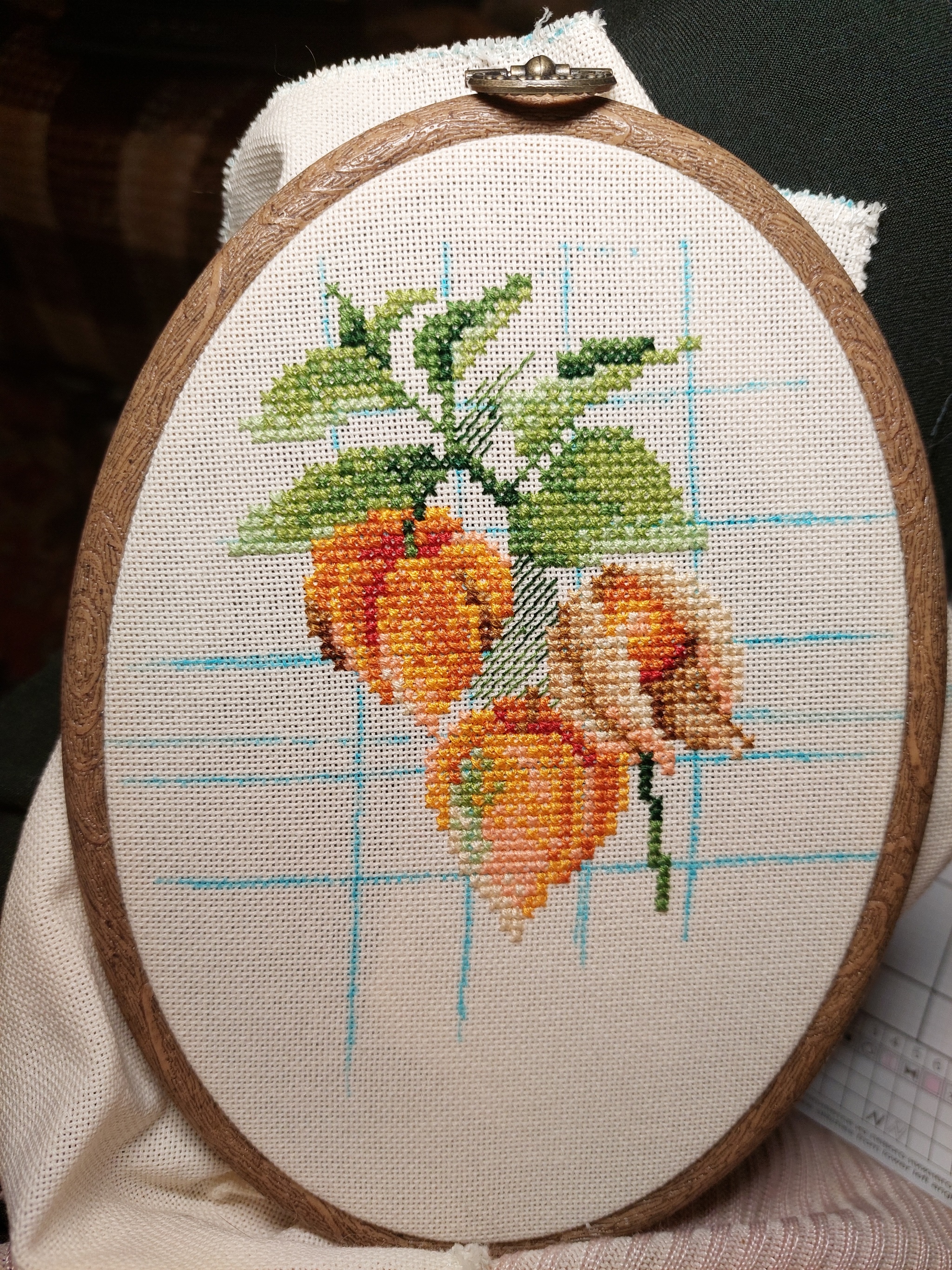 autumn miniature - My, Friday tag is mine, Needlework, Embroidery, Cross-stitch, Needlework with process, Longpost