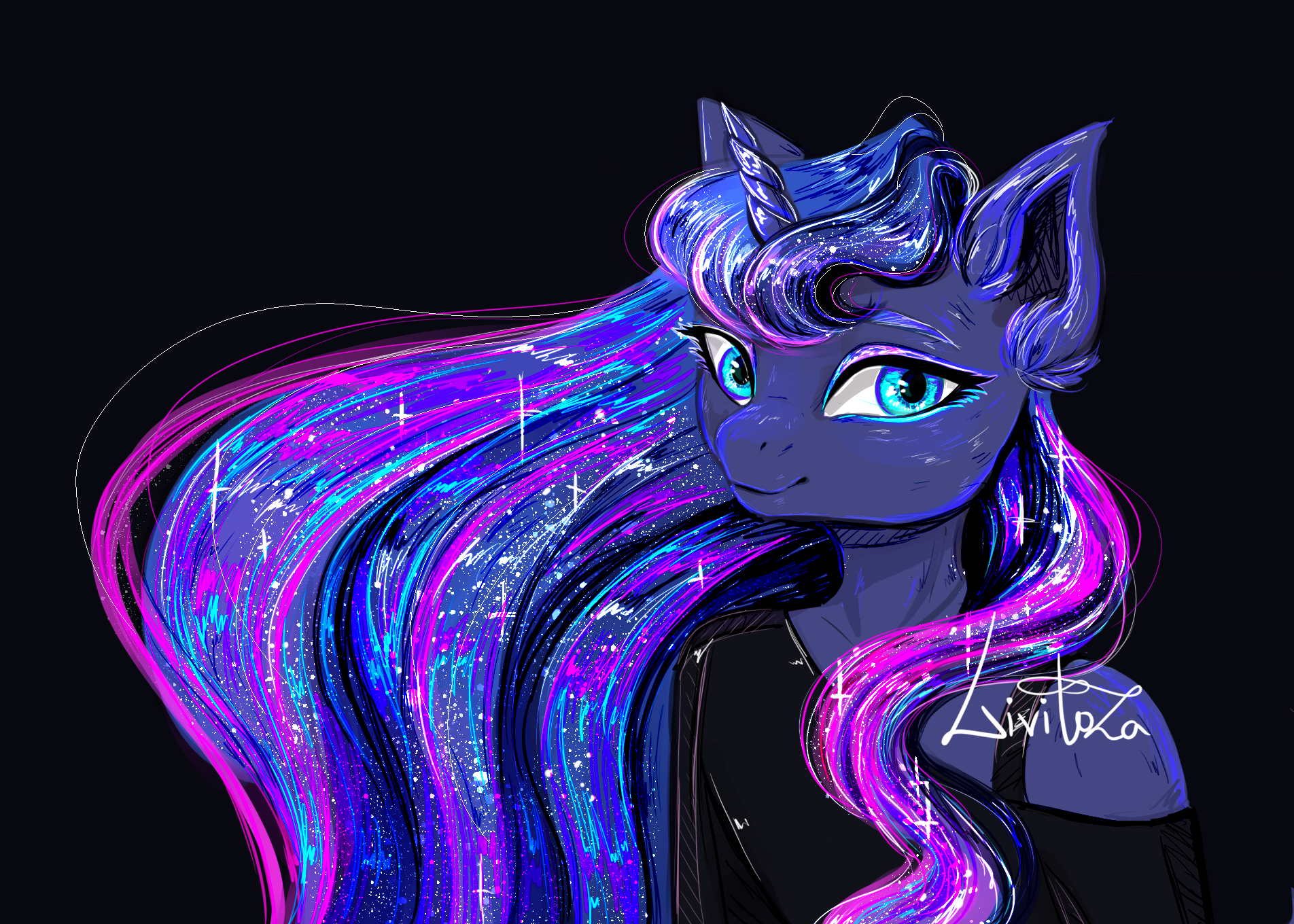 Multicolored - Моё, My Little Pony, Princess Luna, Livitoza