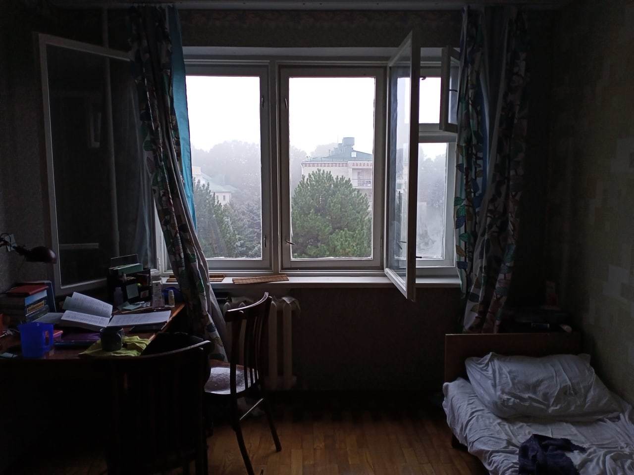 Shared comfort - My, Kubsau, Krasnodar, Dormitory, Fog, Cosiness, View from the window, The photo