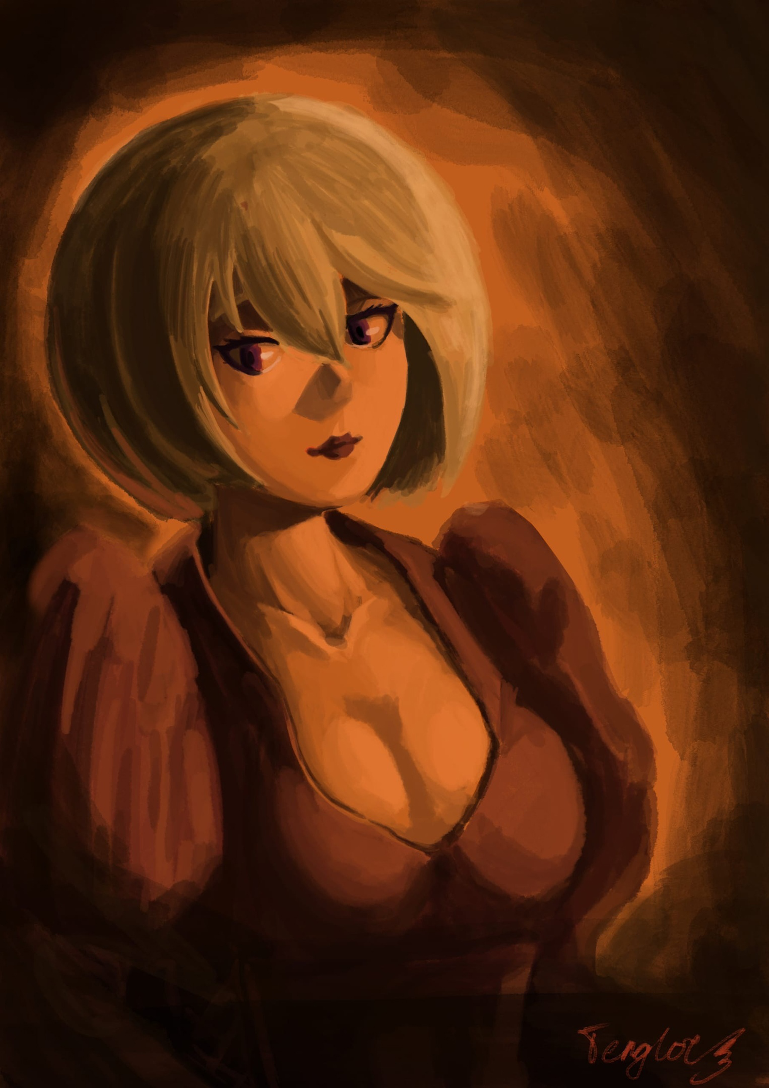 Just painted a portrait - My, Anime art, Creation, Art, Anime