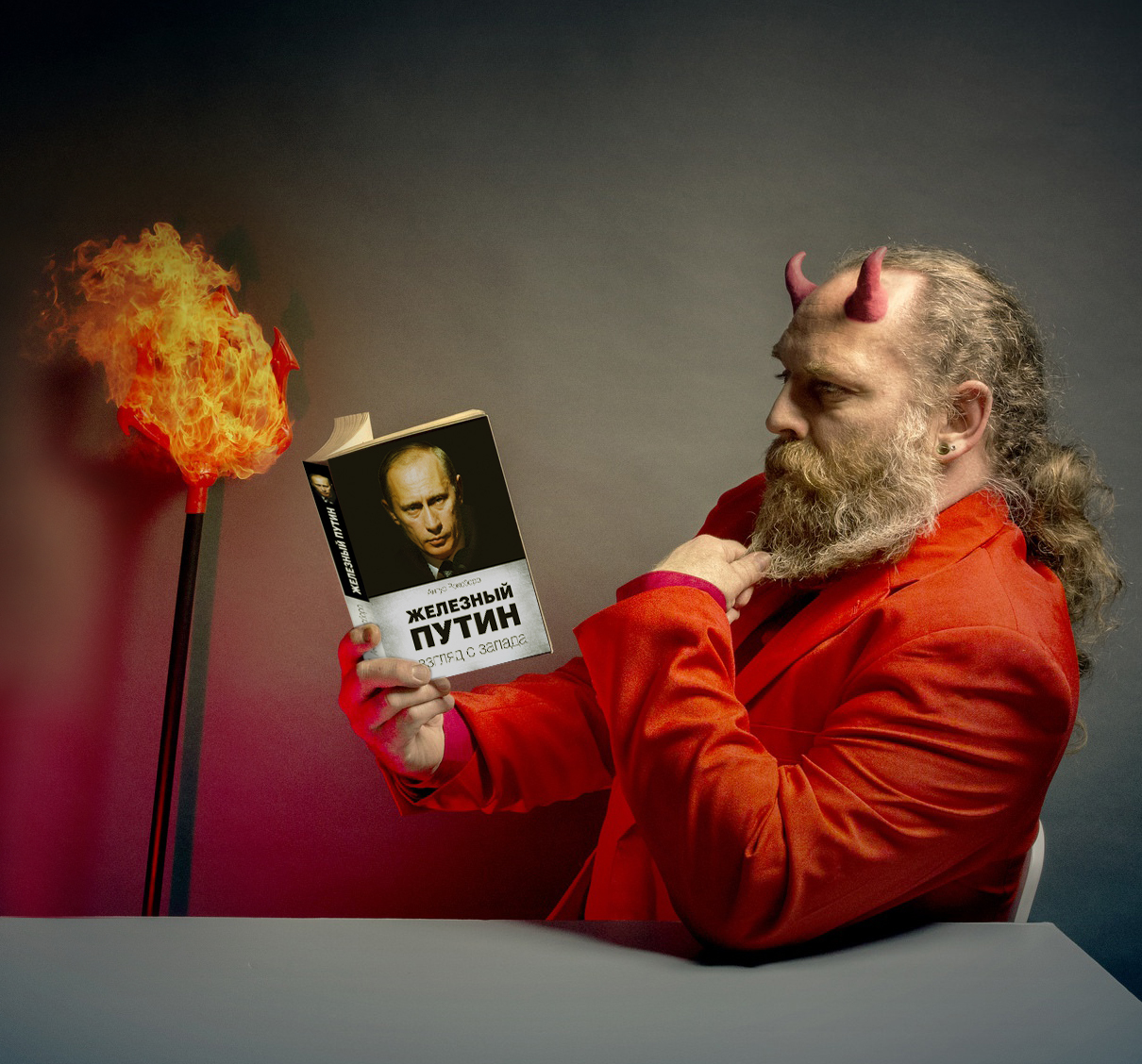 When the student has surpassed the teacher - My, Collage, Fotozhaba, Humor, Vladimir Putin, Politics, Devil