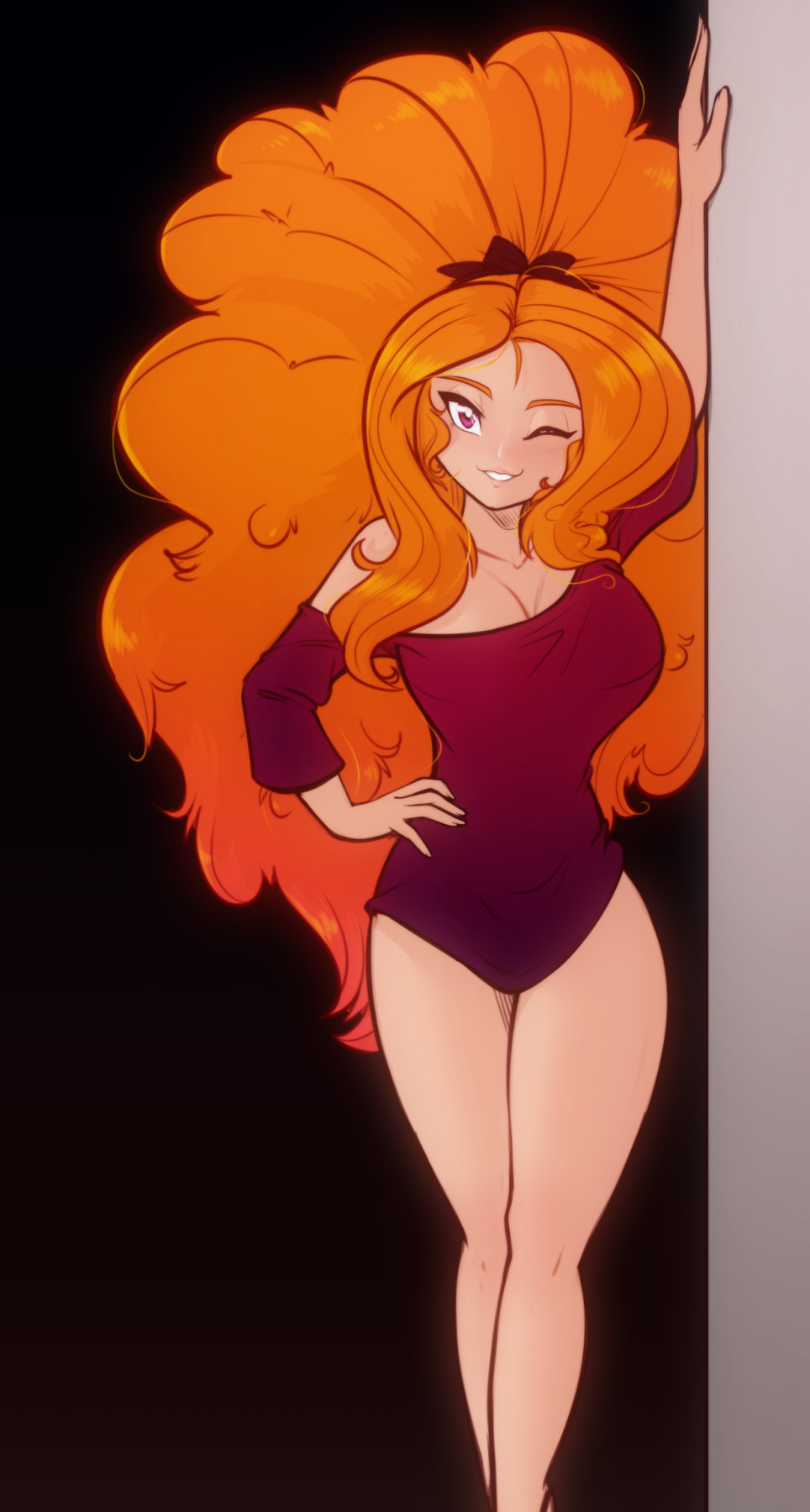 Рыжая - NSFW, My Little Pony, PonyArt, Scorpdk, Adagio Dazzle, Equestria Girls, MLP Edge, Хуманизация