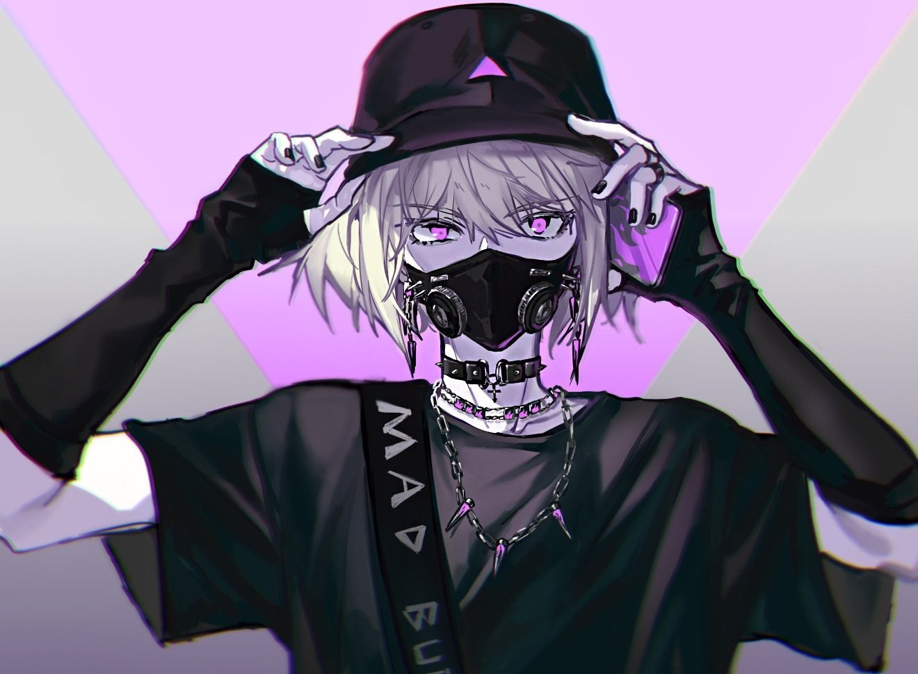 Лио - Its a trap!, Anime Art, Anime Trap, Trap Art, Femboy, Андрогин, Promare, Lio Fotia, , Чокер, Митенки