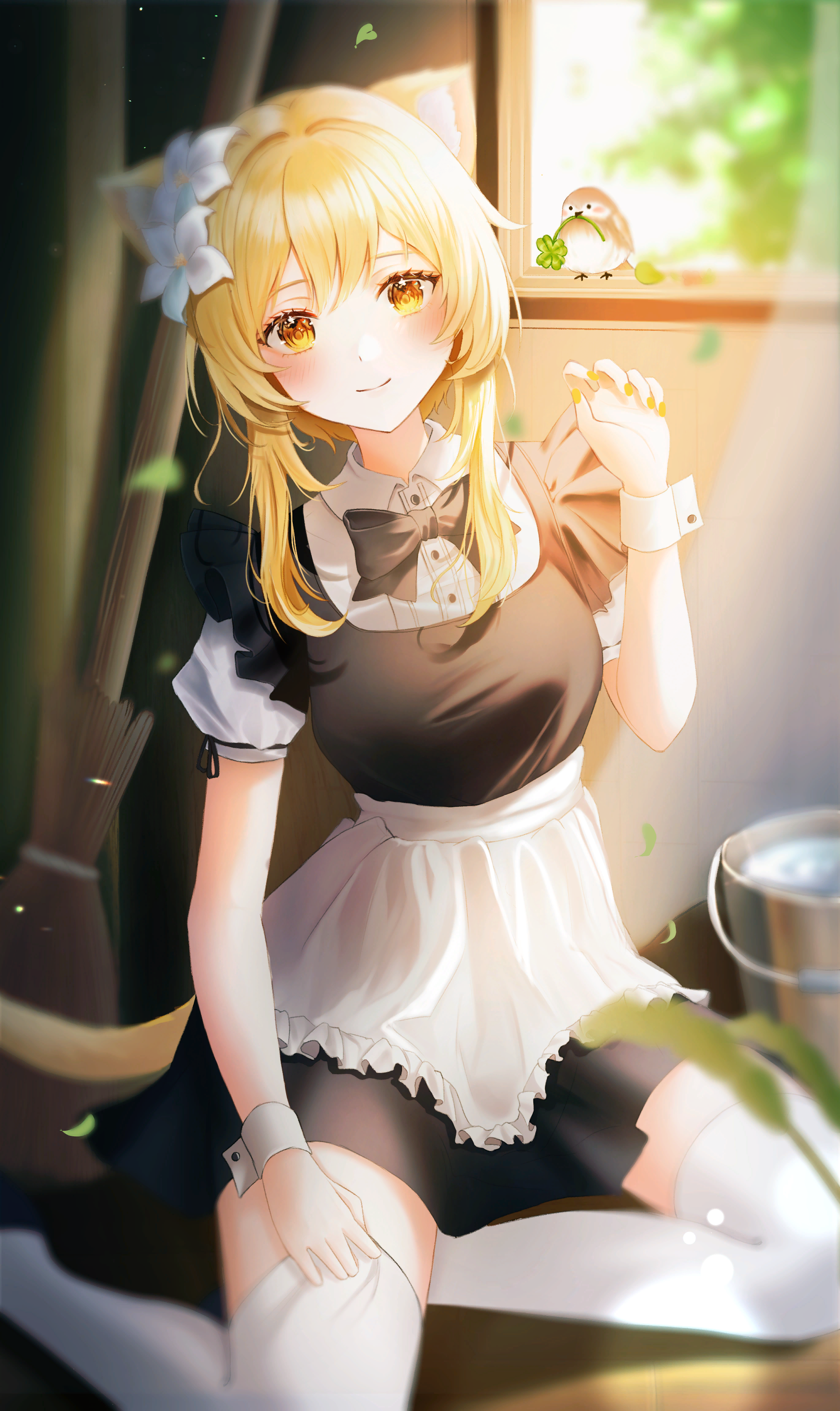 Lumin - Genshin impact, Lumine, Anime art, Art, Games, Housemaid