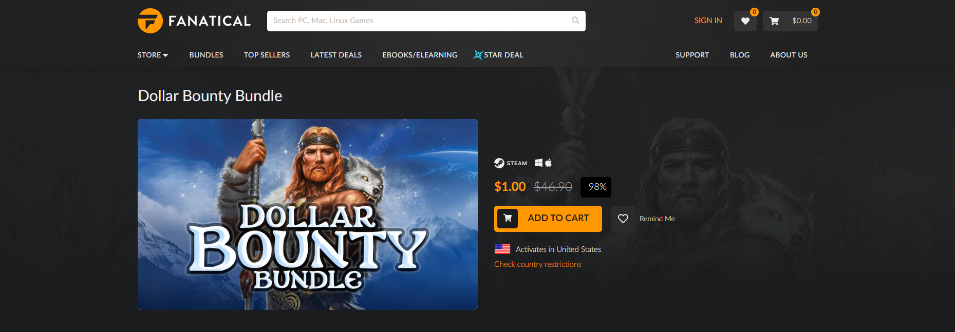 [Fanatical] Dollar Bounty Bundle (10 игр за $1/€0.99/85 рублей) - Ключи Steam, Компьютерные игры, Скидки в Steam, Длиннопост, Не халява