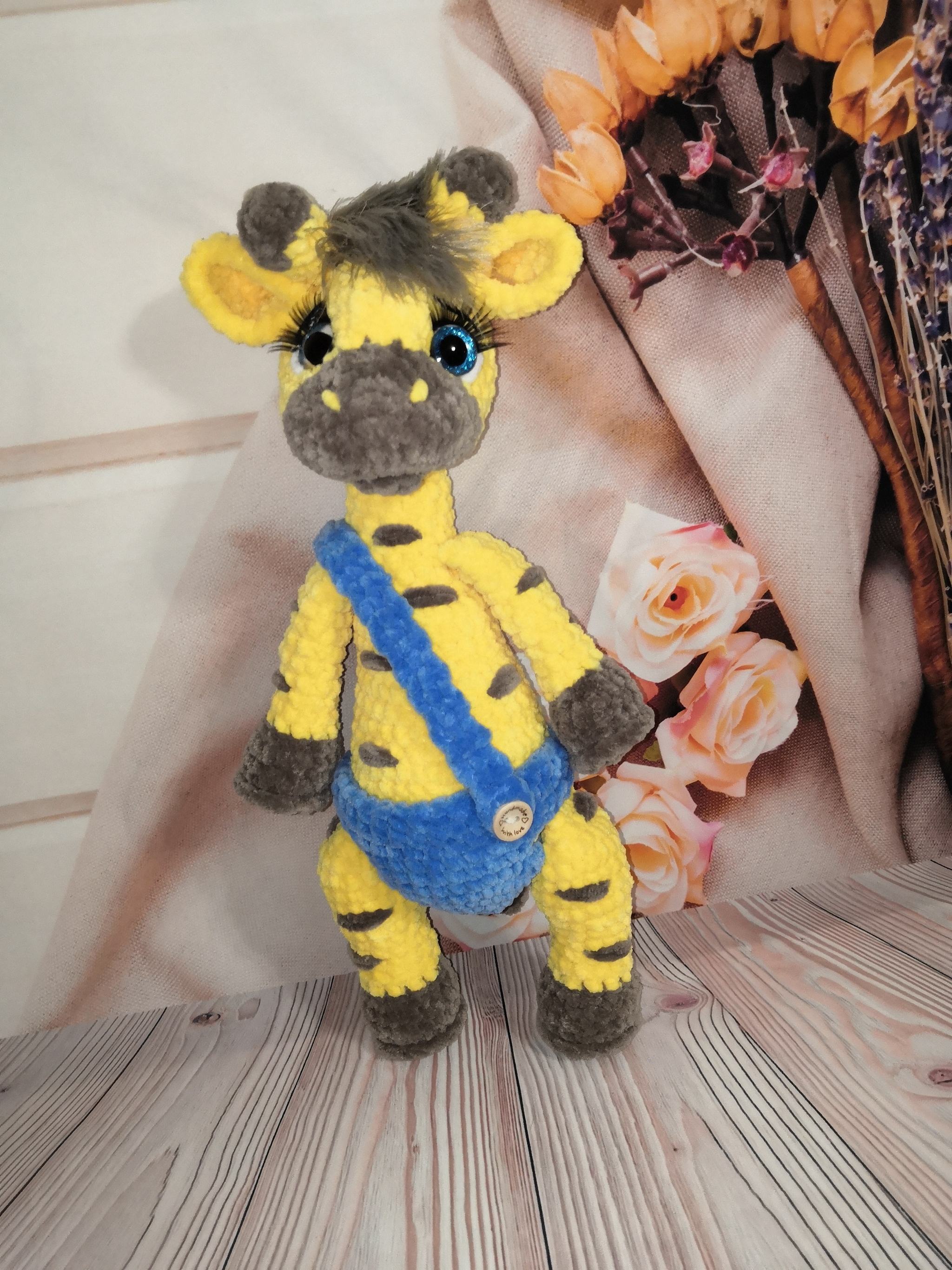 crochet giraffe - My, Plush Toys, Crochet, Giraffe, Soft toy, Presents, Longpost