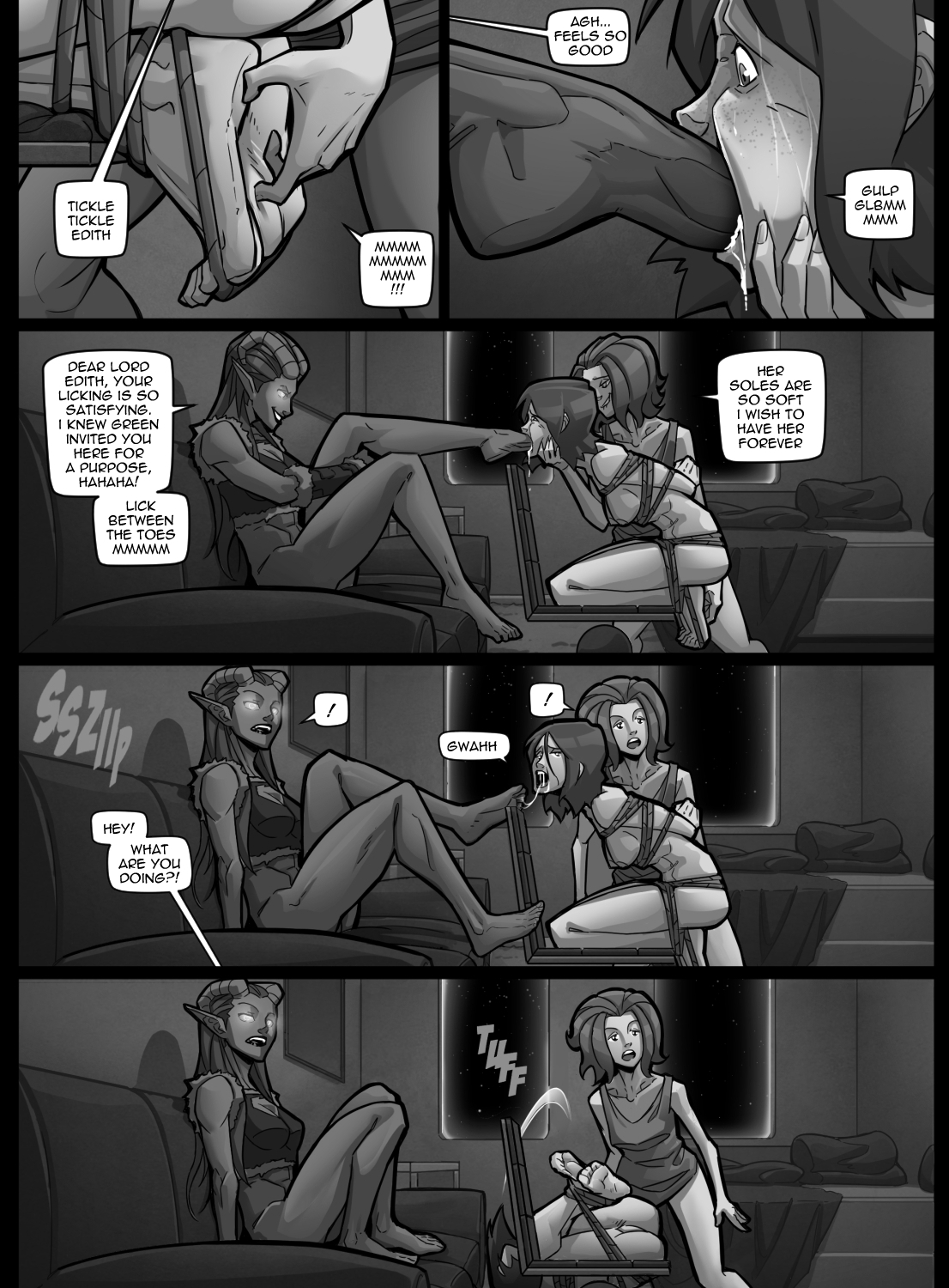 Alien - NSFW, Foot fetish, Bondage, Lesbian, BDSM, Comics, Tickling, Longpost, 