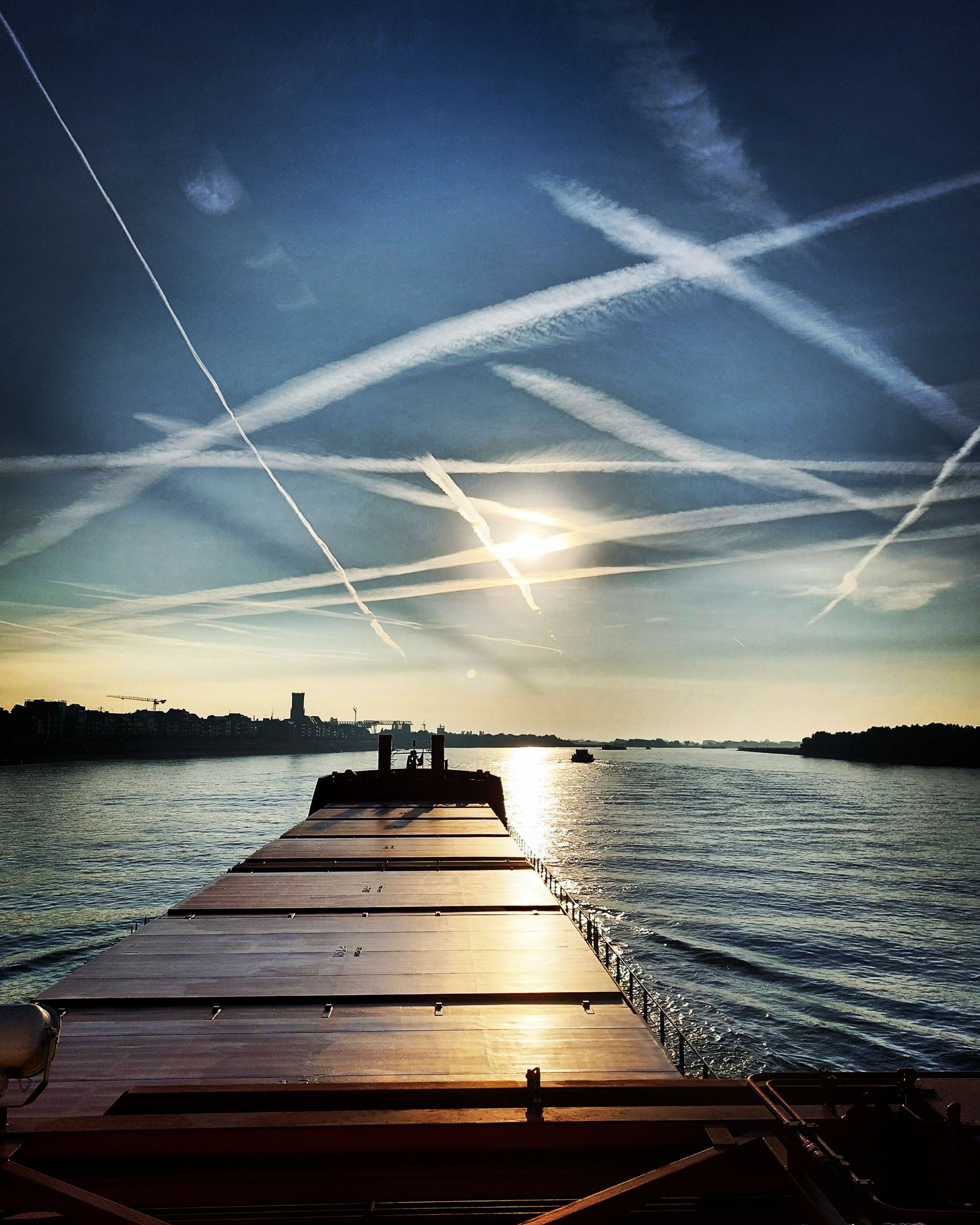 Morning on the Rhine - My, Germany, Rhine, dawn, Sea, Sailors, The photo