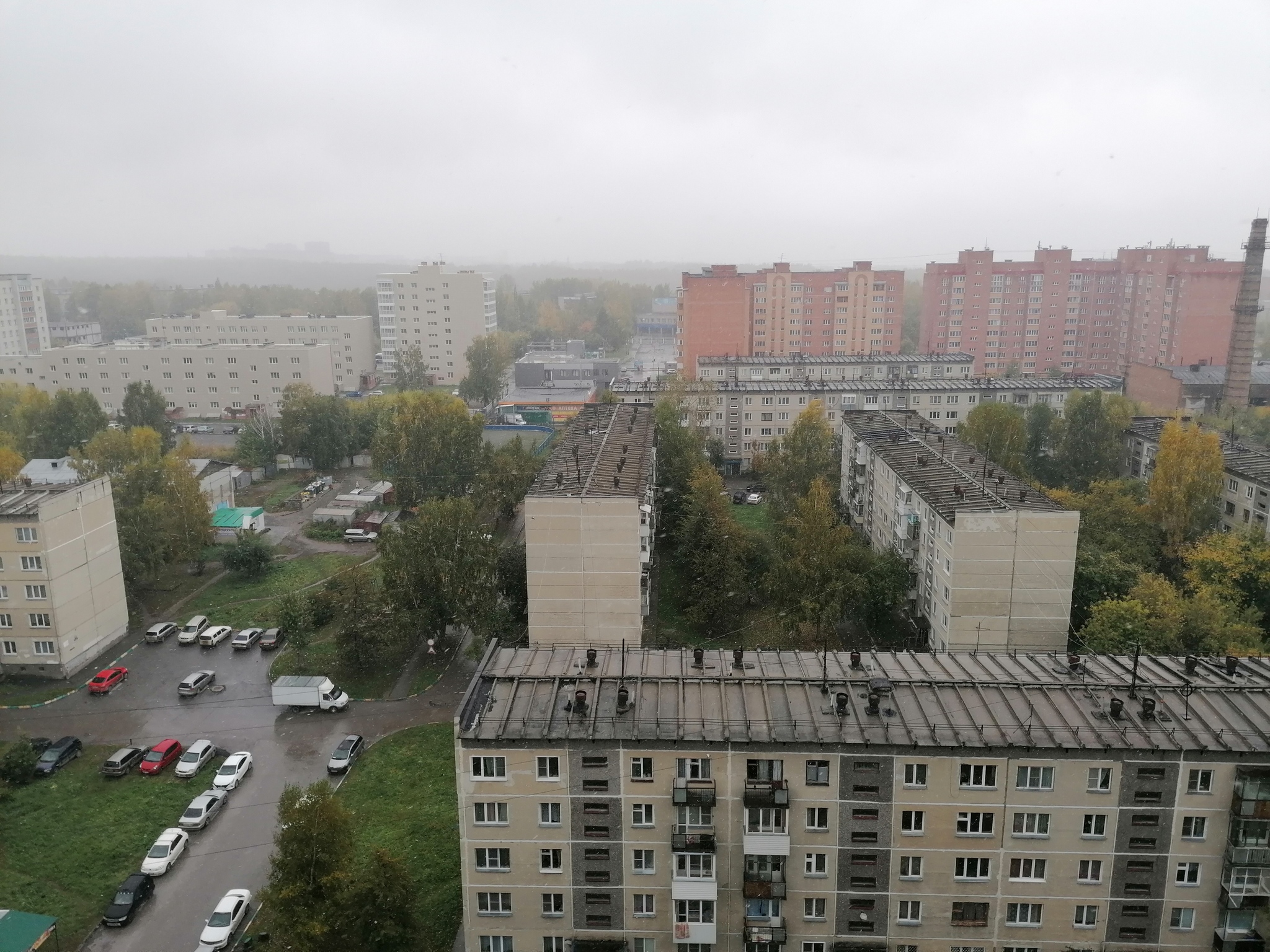 First snow from Novosibirsk - My, Novosibirsk, First snow, Longpost