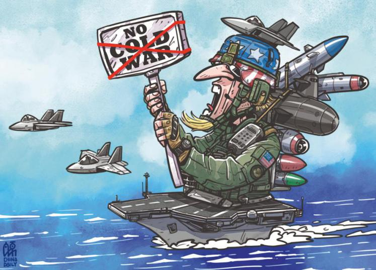 China Daily: Where there are US troops, there is a disaster - Politics, China, USA, Comics, International relationships, Longpost, Propaganda