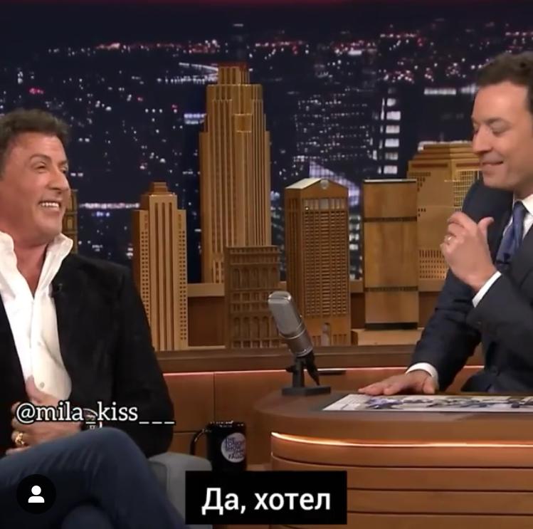 The eternal rivalry between two 1990s action legends - Sylvester Stallone, Arnold Schwarzenegger, Actors and actresses, Celebrities, 90th, Rivalry, Interview, Jimmy Fallon, , Rocky, Commando, Movies, Storyboard, From the network, Longpost