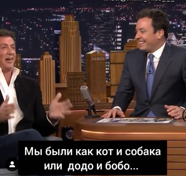 Вечное соперничество двух легенд боевиков 1990-х - Сильвестр Сталлоне, Арнольд Шварценеггер, Актеры и актрисы, Знаменитости, 90-е, Соперничество, Интервью, Джимми Феллон, , Рокки, Коммандо, Фильмы, Раскадровка, Из сети, Длиннопост