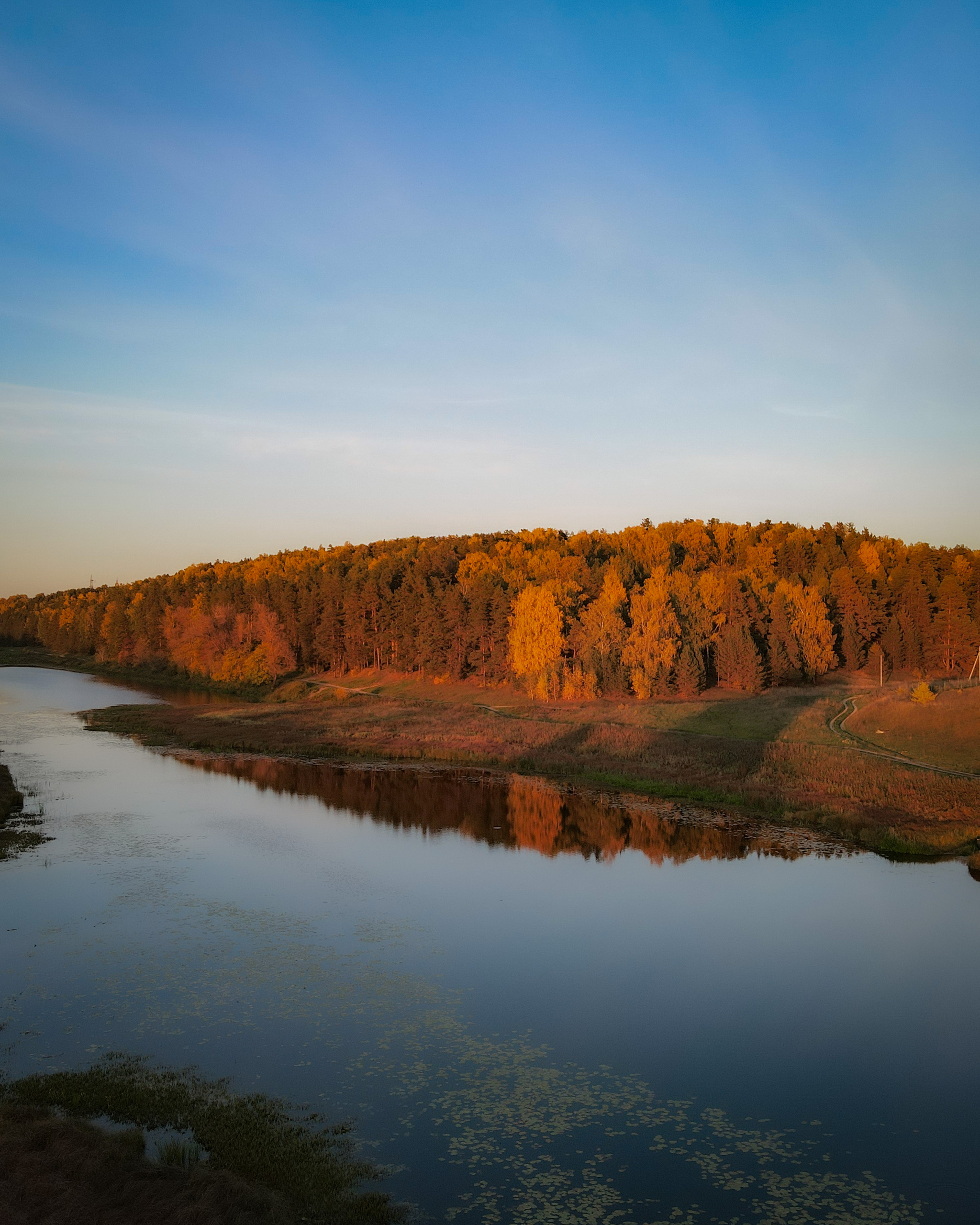 Autumn Golyshevo (Vladimir region) - My, The photo, Autumn, Vladimir region, Dji, Nature, Sunset, Longpost