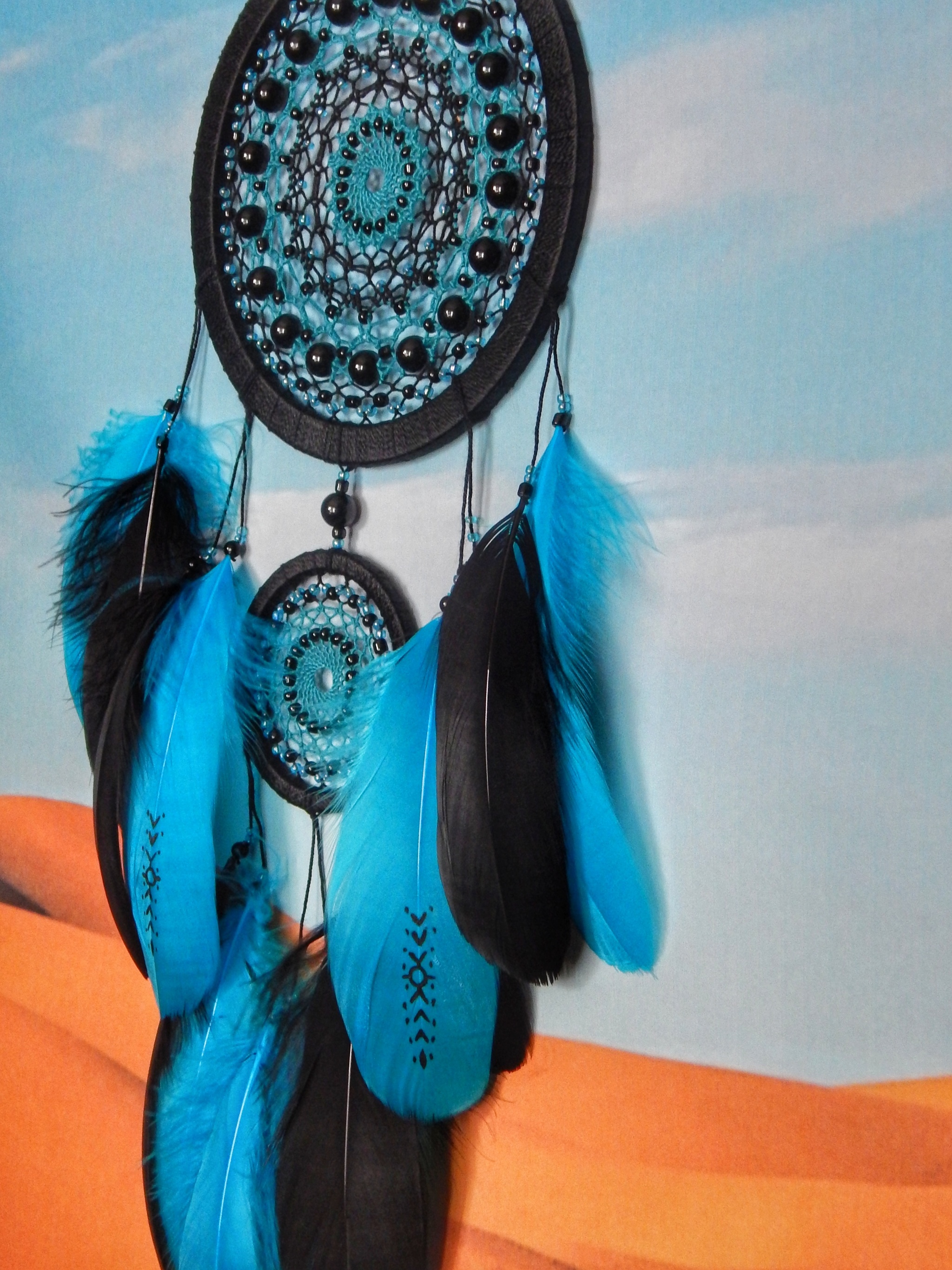 Experimenting with photography - My, Dreamcatcher, Genie, Aladdin, Arabian night, Desert, Needlework without process, Needlework, Handmade, , With your own hands, The photo, Hobby, Amulet, Feathers, Experiment, Longpost