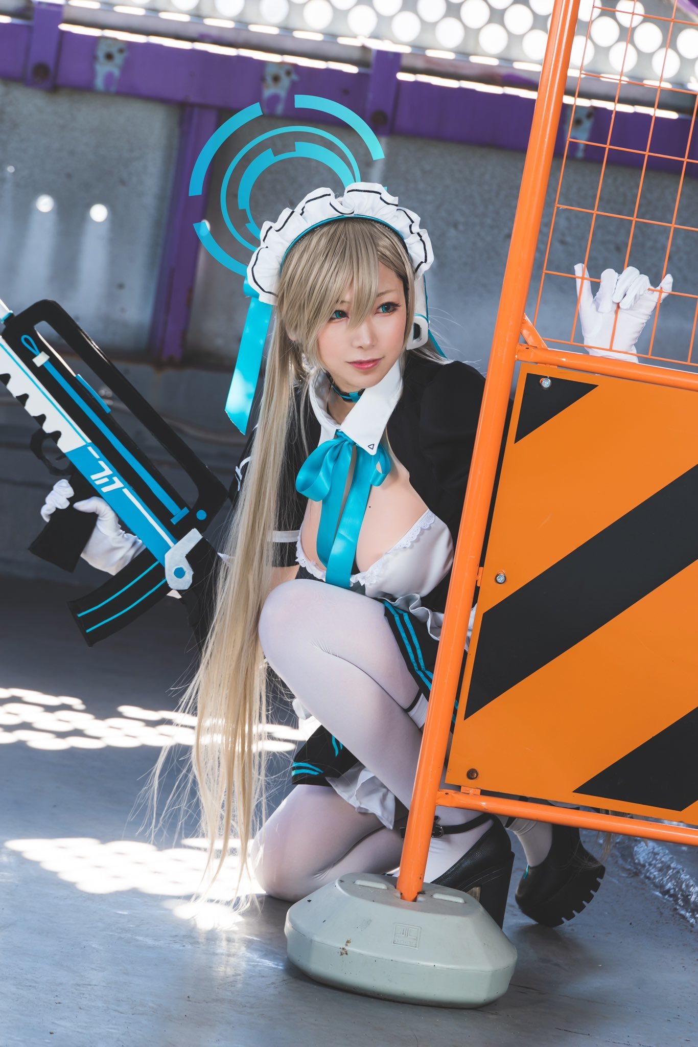 Ichinose Asuna - Ichinose asuna, Blue archive, Girls, Cosplay, Stockings, Video game, Longpost