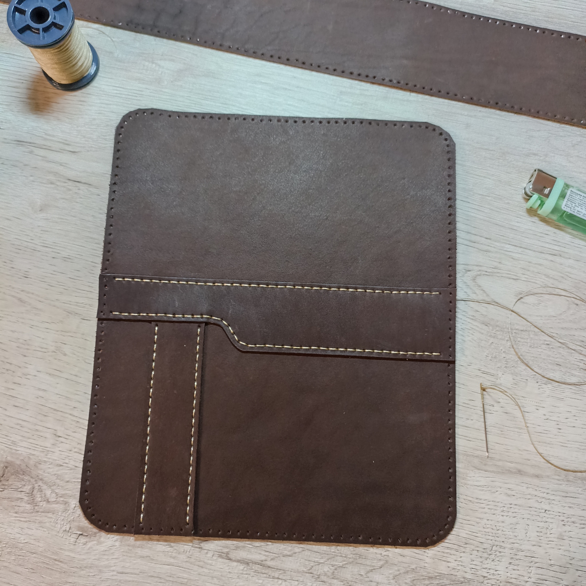 DIY leather bag - My, Leather, Needlework with process, Leather products, Natural leather, Longpost