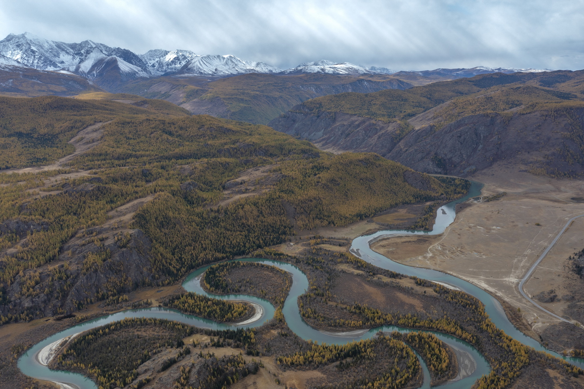 Severo-Chui Range - My, Altai Republic, Severo-Chui Range, Drone, Autumn, Nature