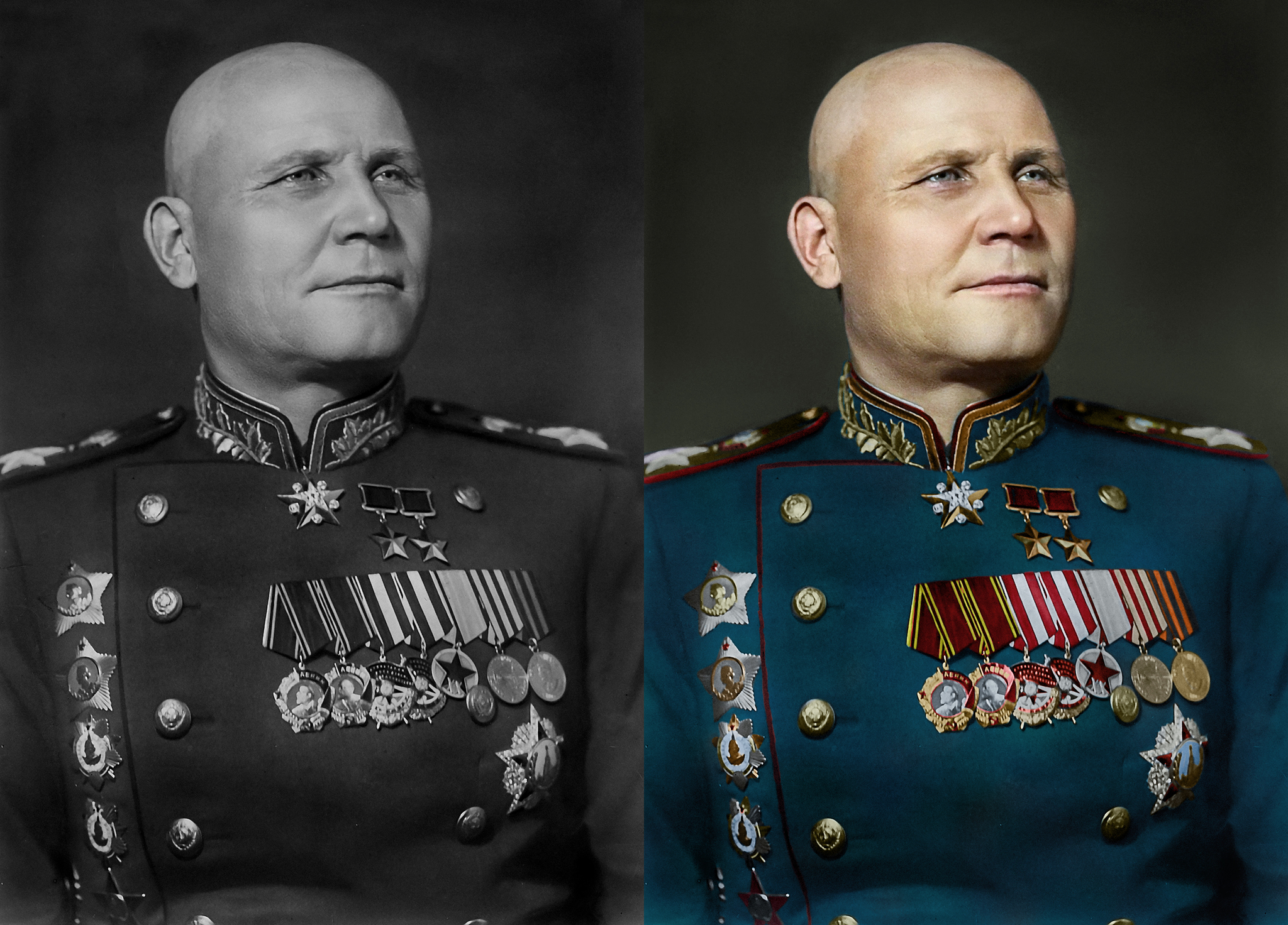 My coloration - My, Colorization, The Second World War, The Great Patriotic War, Ivan Konev, Longpost