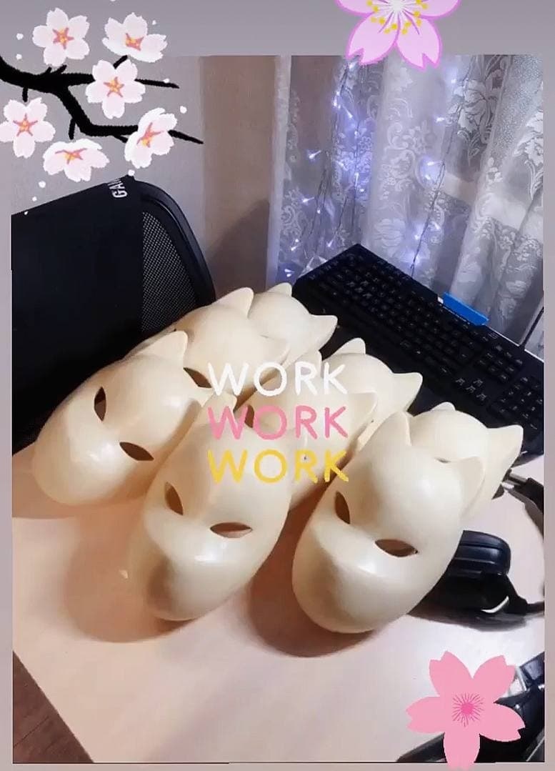 From 2D to 3D, or how I created the mask - My, Needlework with process, Mask, Handmade, Longpost, With your own hands, Japan, Cosplay, Needlework, Anime